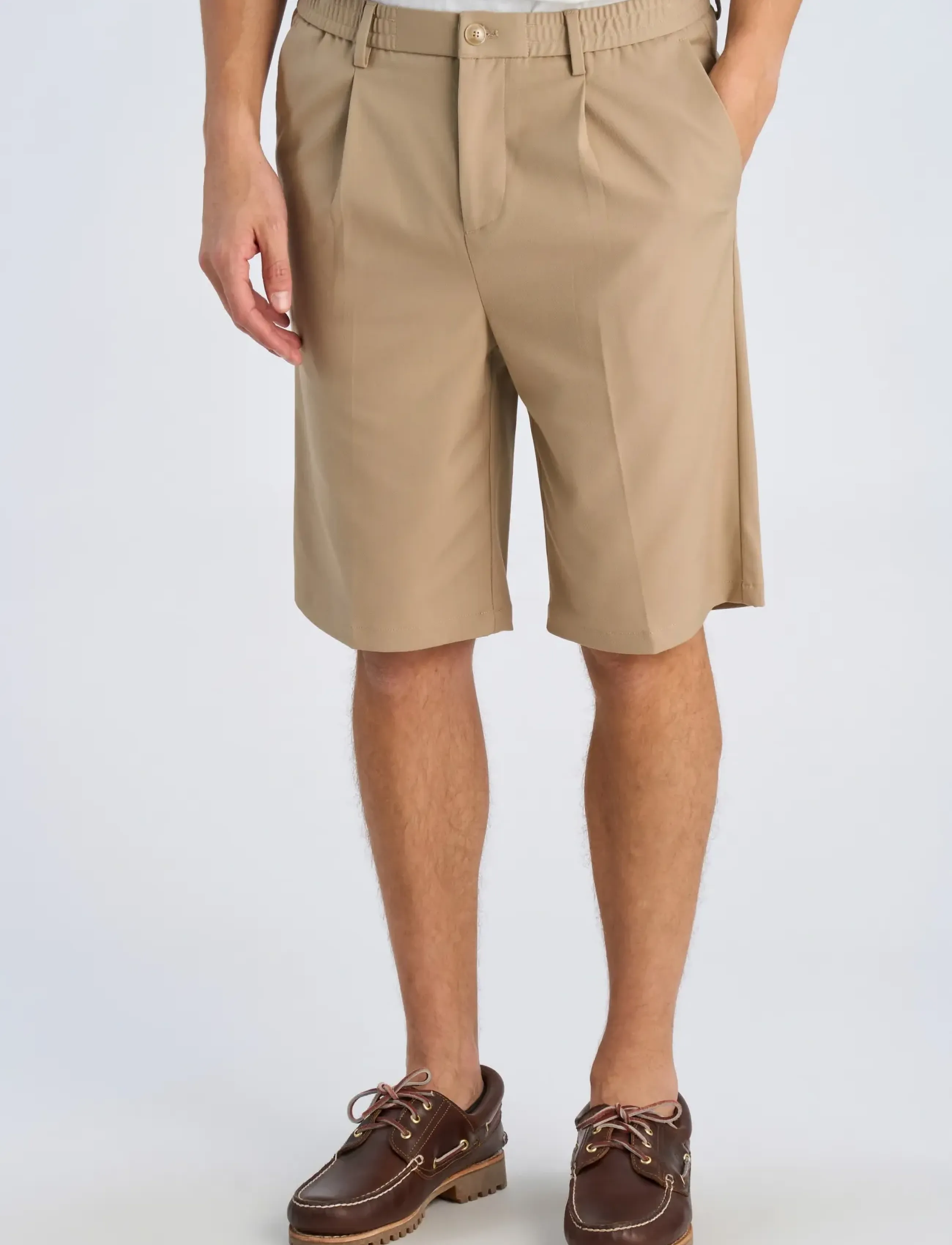 Lindbergh - Stretch twill elasticated shorts - chinos shorts - sand - 3