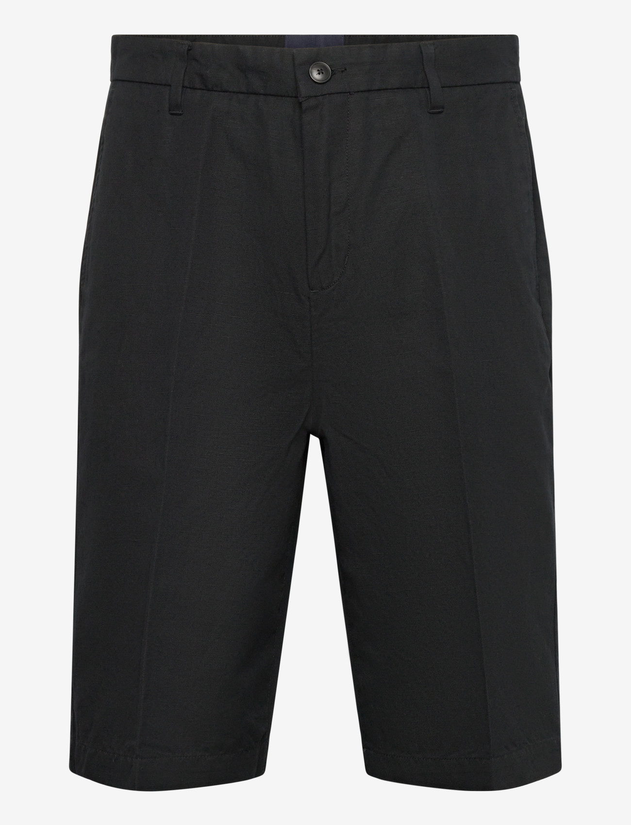 Lindbergh - Linen blend loose shorts - hørshorts - black - 1