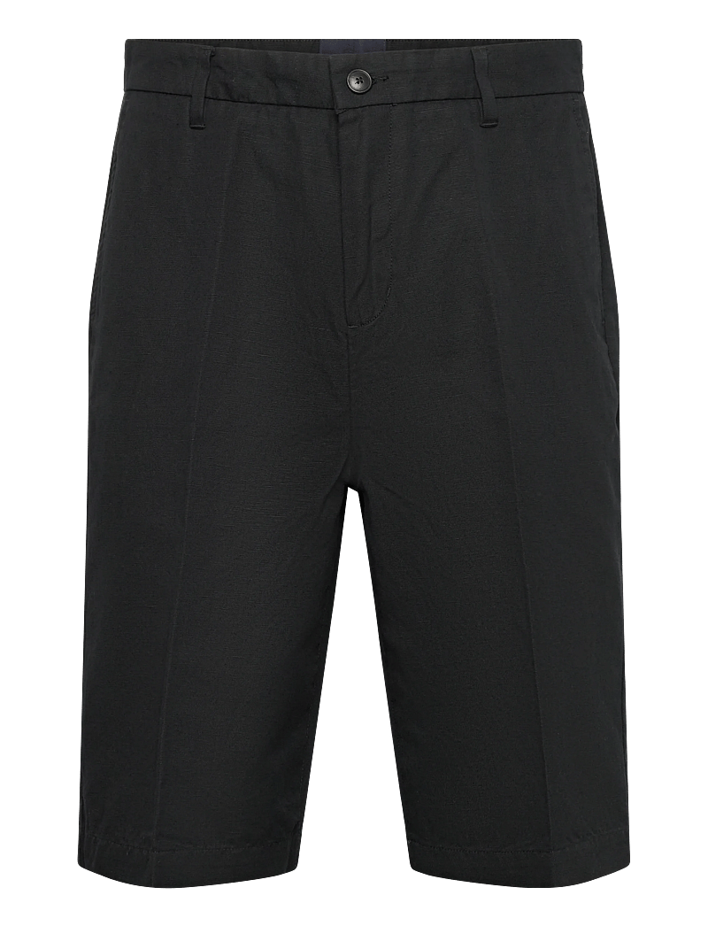 Lindbergh - Linen blend loose shorts - leinen-shorts - black - 1
