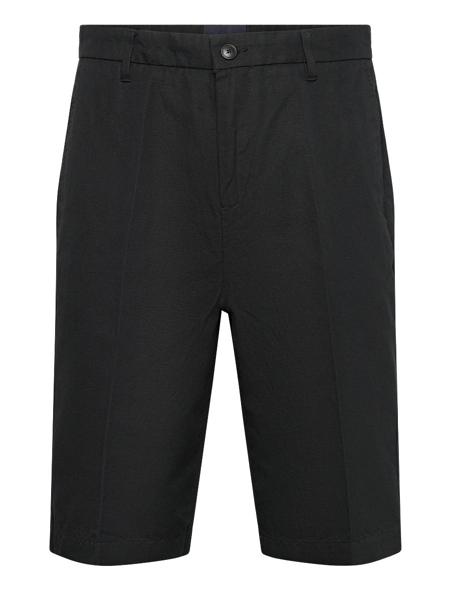 Lindbergh - Linen blend loose shorts - leinen-shorts - black - 1