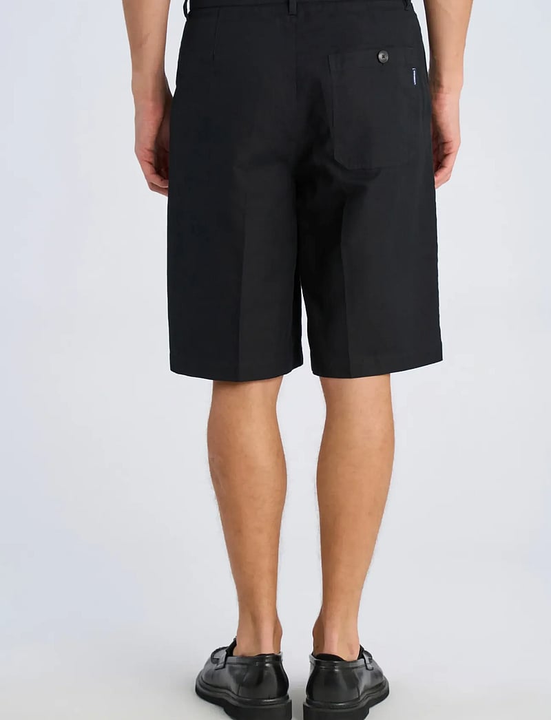 Lindbergh - Linen blend loose shorts - leinen-shorts - black - 4
