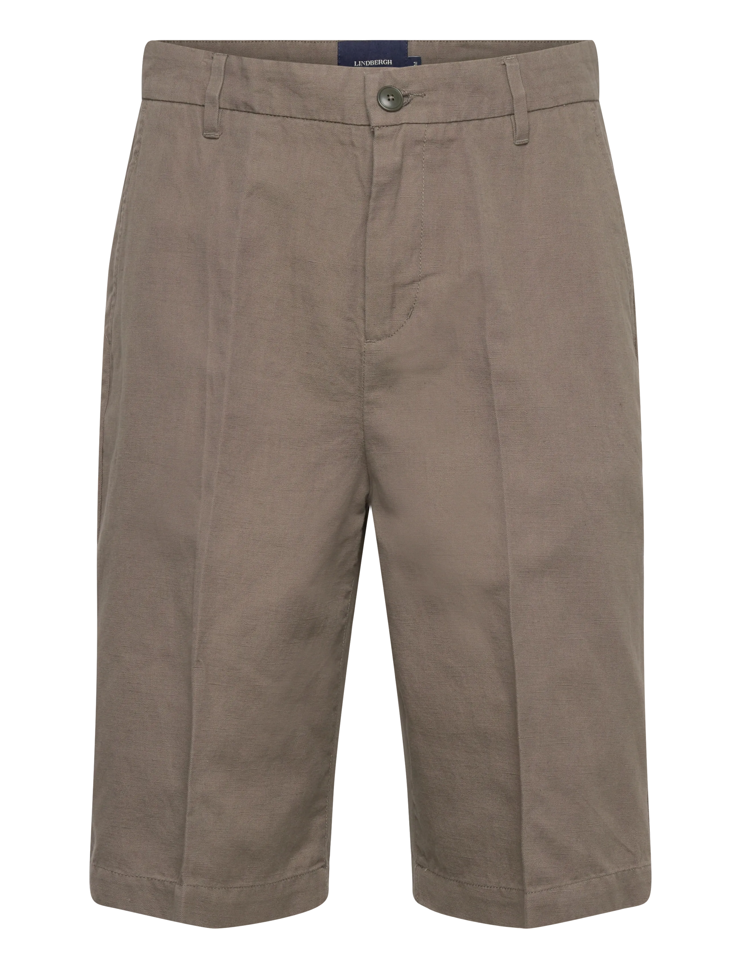 Lindbergh Linen blend loose shorts - Clothing - DK OLIVE / khaki/green