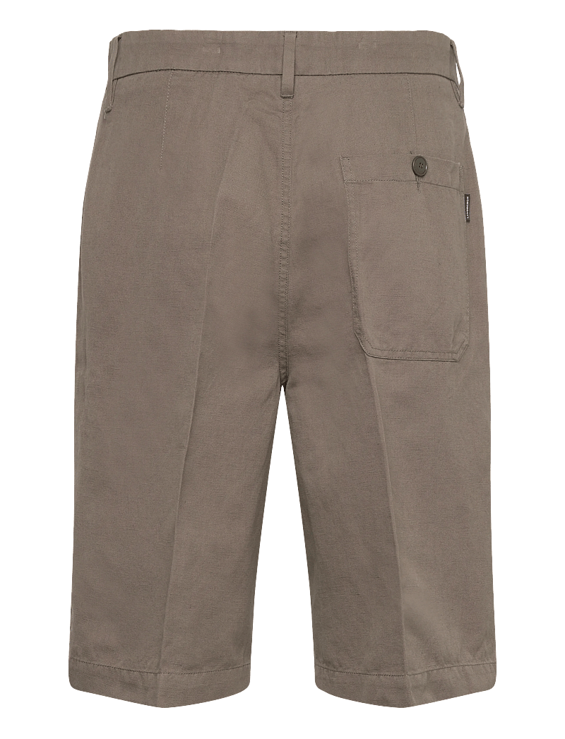 Lindbergh - Linen blend loose shorts - leinen-shorts - dk olive - 2