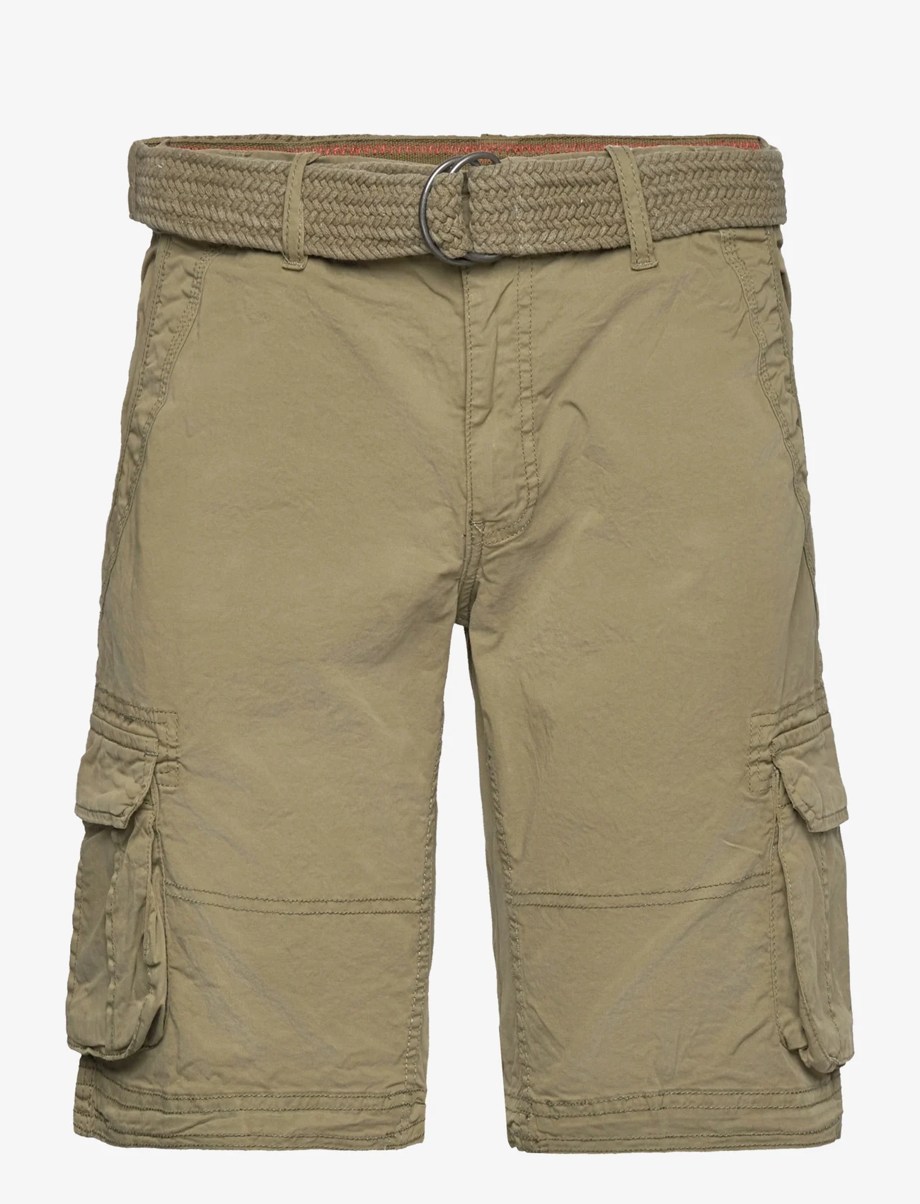 Lindbergh - Garment dyed cargo shorts - shortsit - army - 0