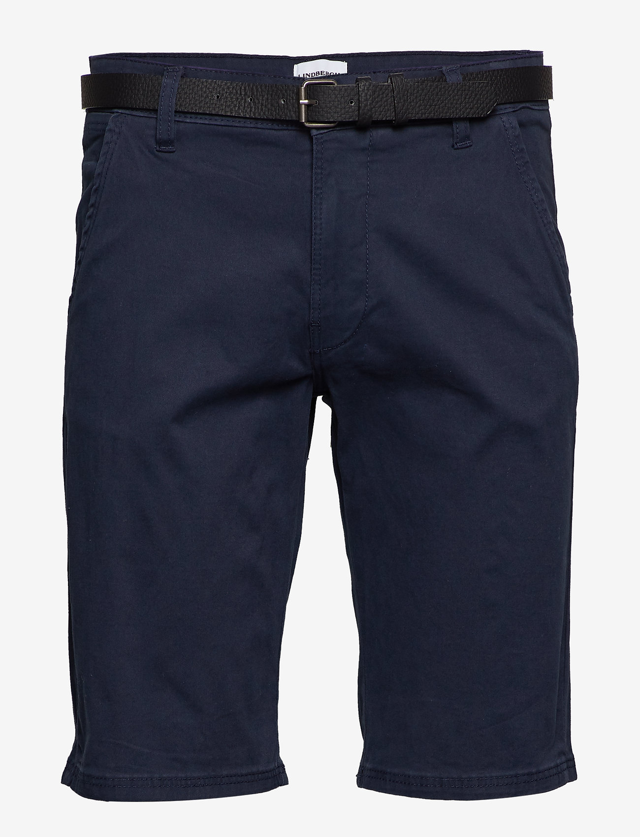 Lindbergh - Classic chino shorts w. belt - navy - 0