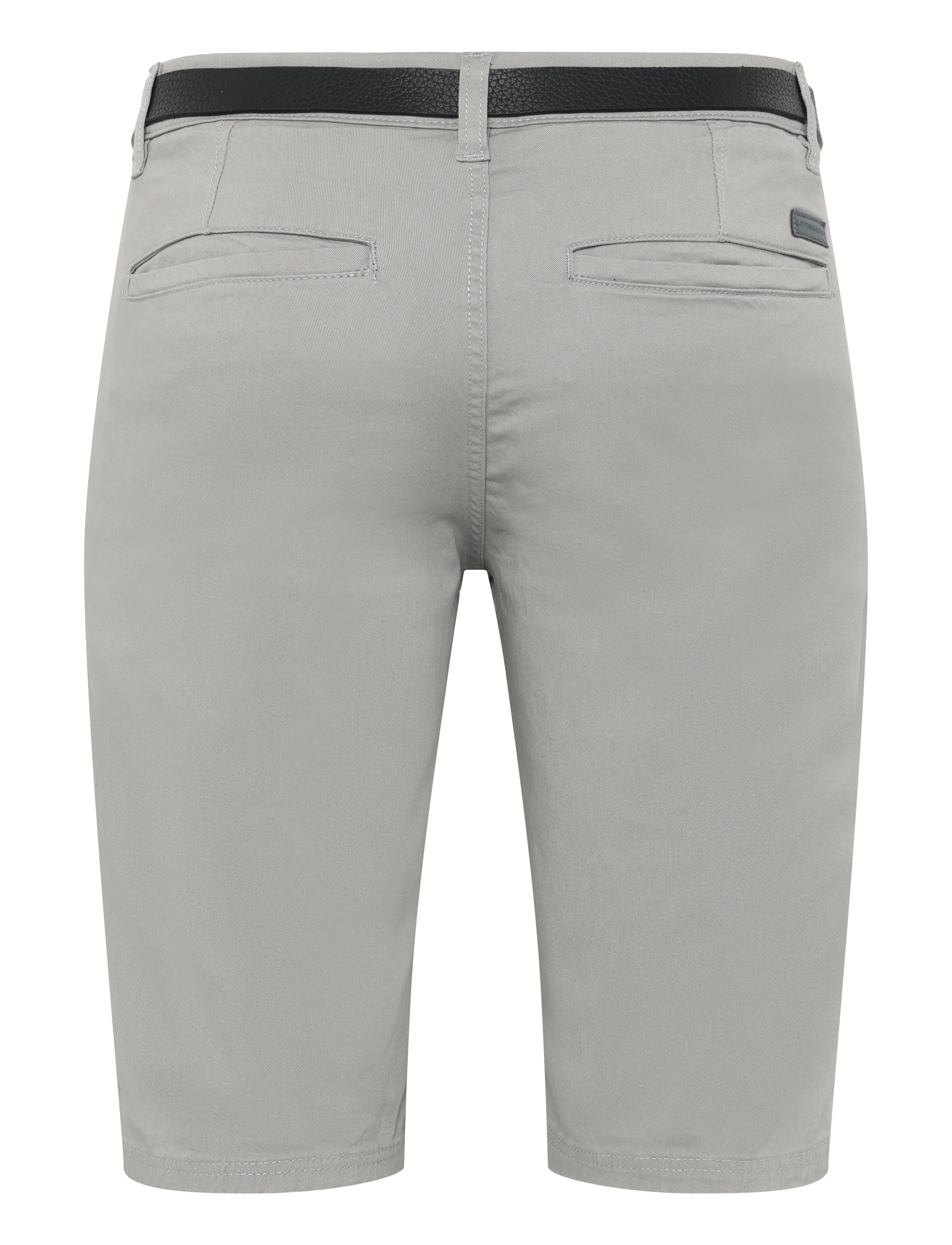 Lindbergh - Classic chino shorts w?. belt - Slim fit - chinos shorts - silver grey - 1
