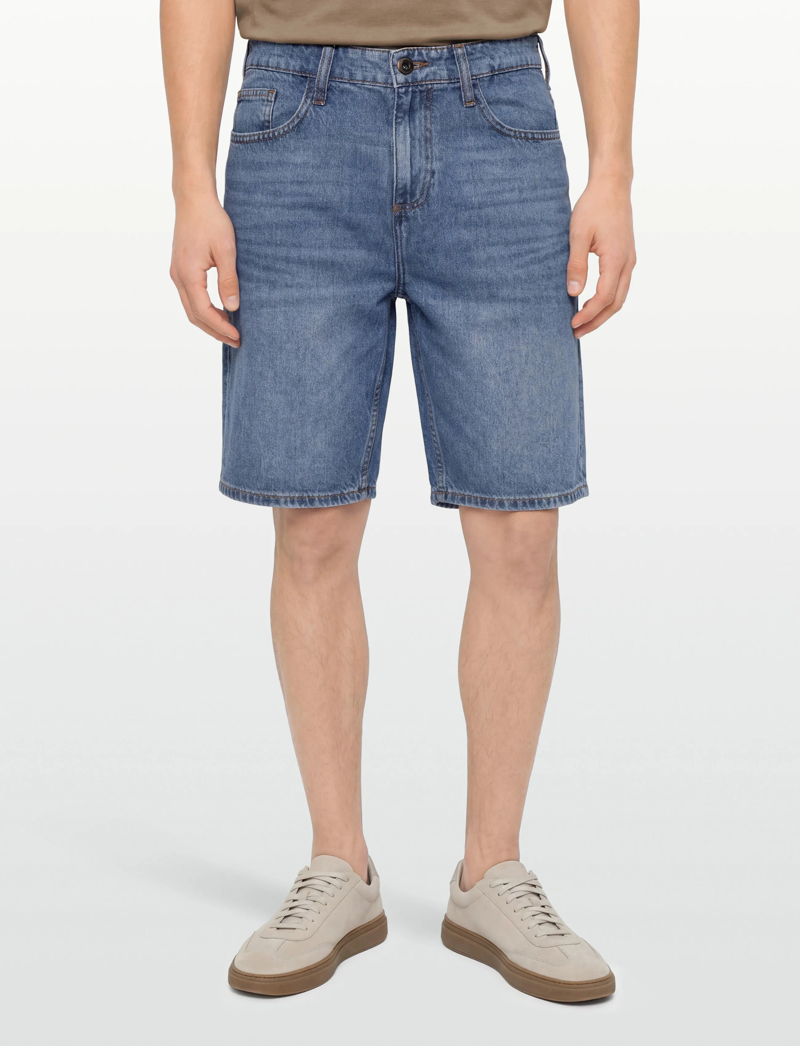 Lindbergh - Loose fit shorts - mænd - mid blue - 3