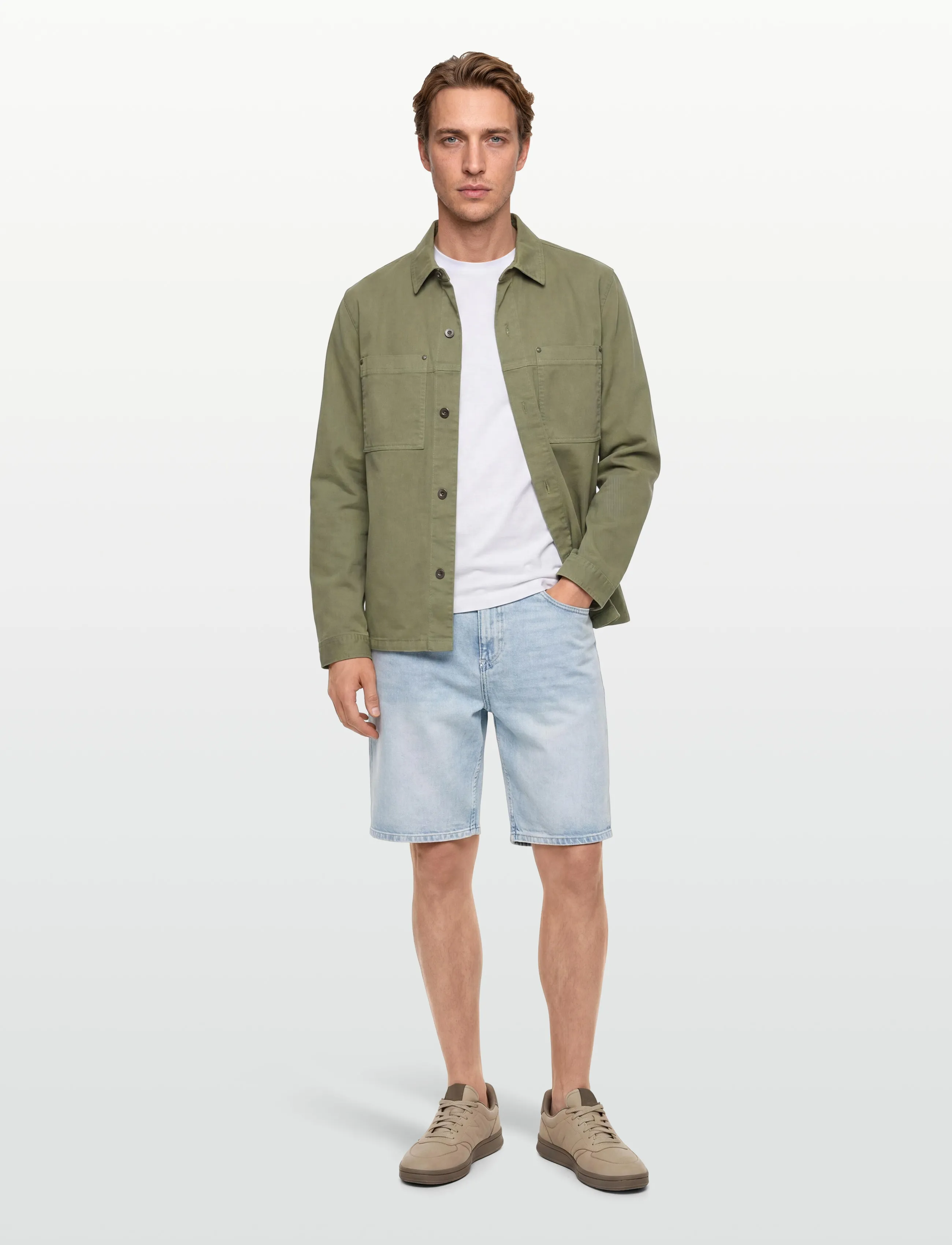 Lindbergh Loose Fit Shorts, Mænd, Løse Denim Shorts, Blå, Str: XXXL