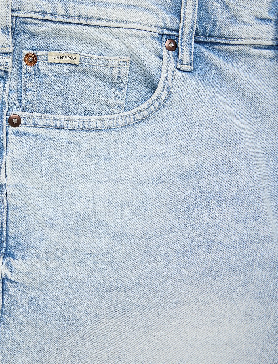 Lindbergh - Loose fit shorts - casual shorts - light indigo denim - 2