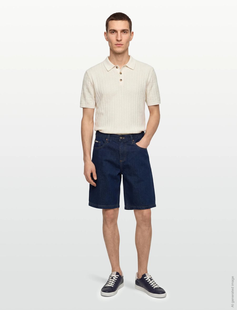 Lindbergh - Loose fit shorts - jeans shorts - original blue - 0