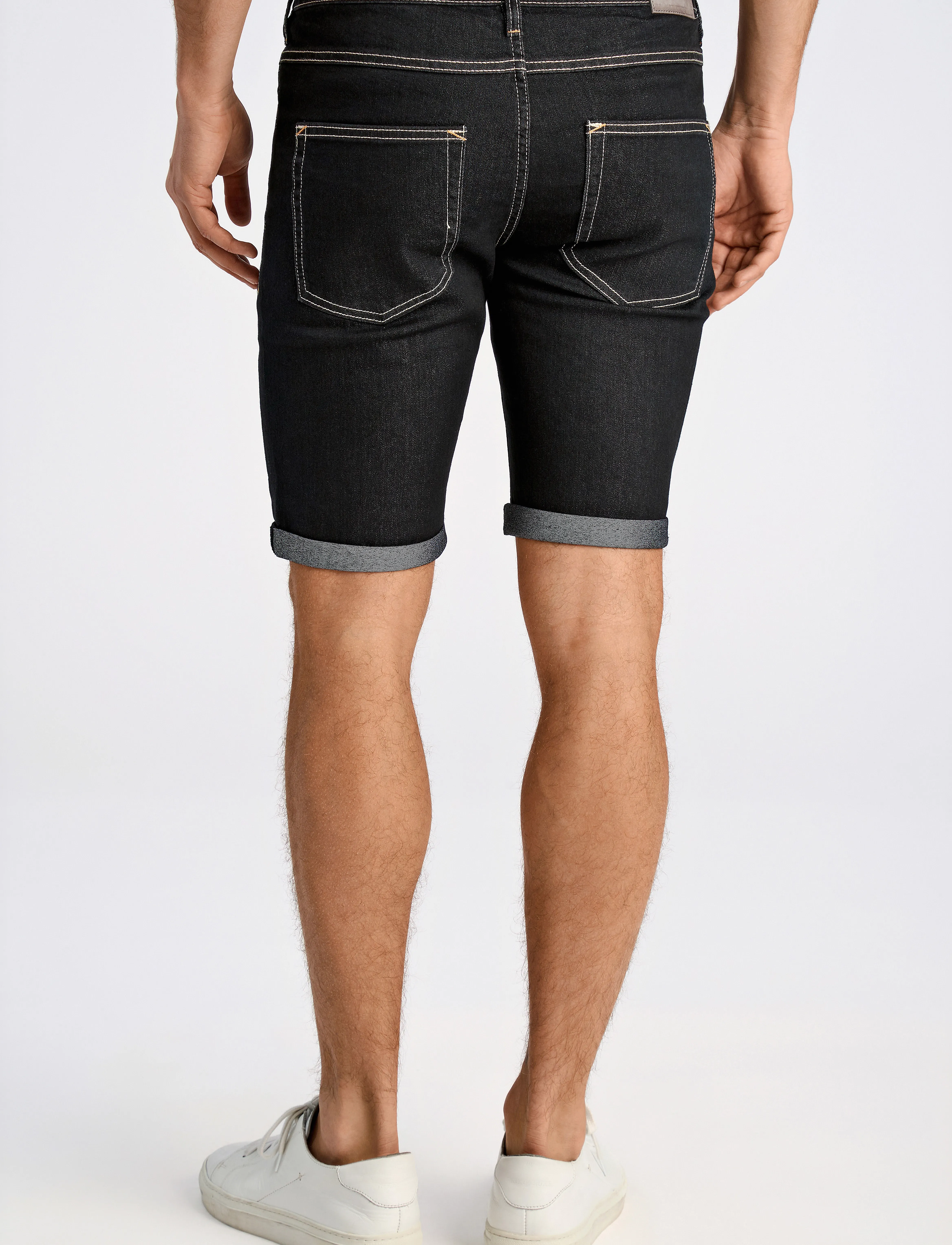 Lindbergh - Stretch denim shorts - denim shorts - black wash - 4