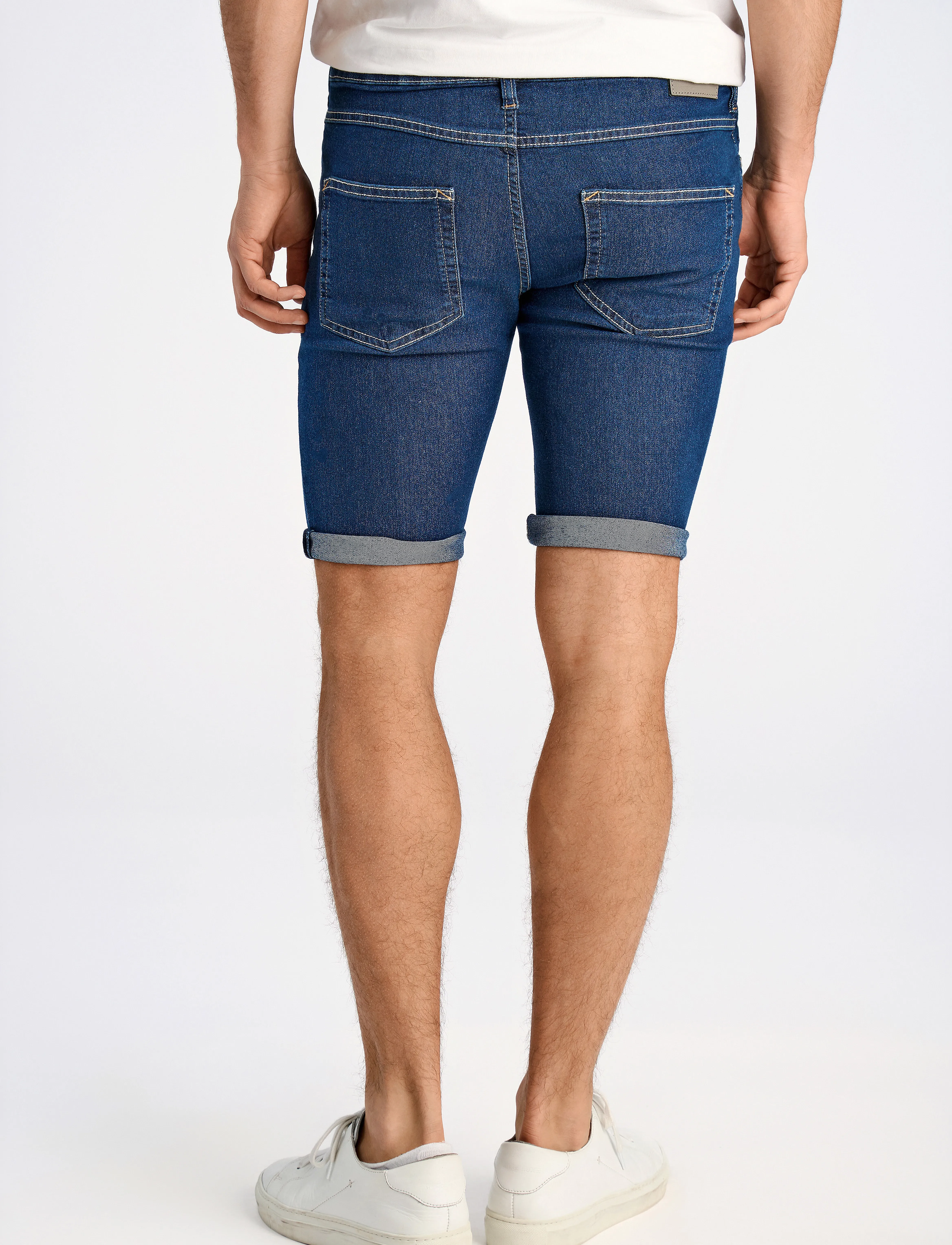 Lindbergh - Stretch denim shorts - men - stone wash - 4