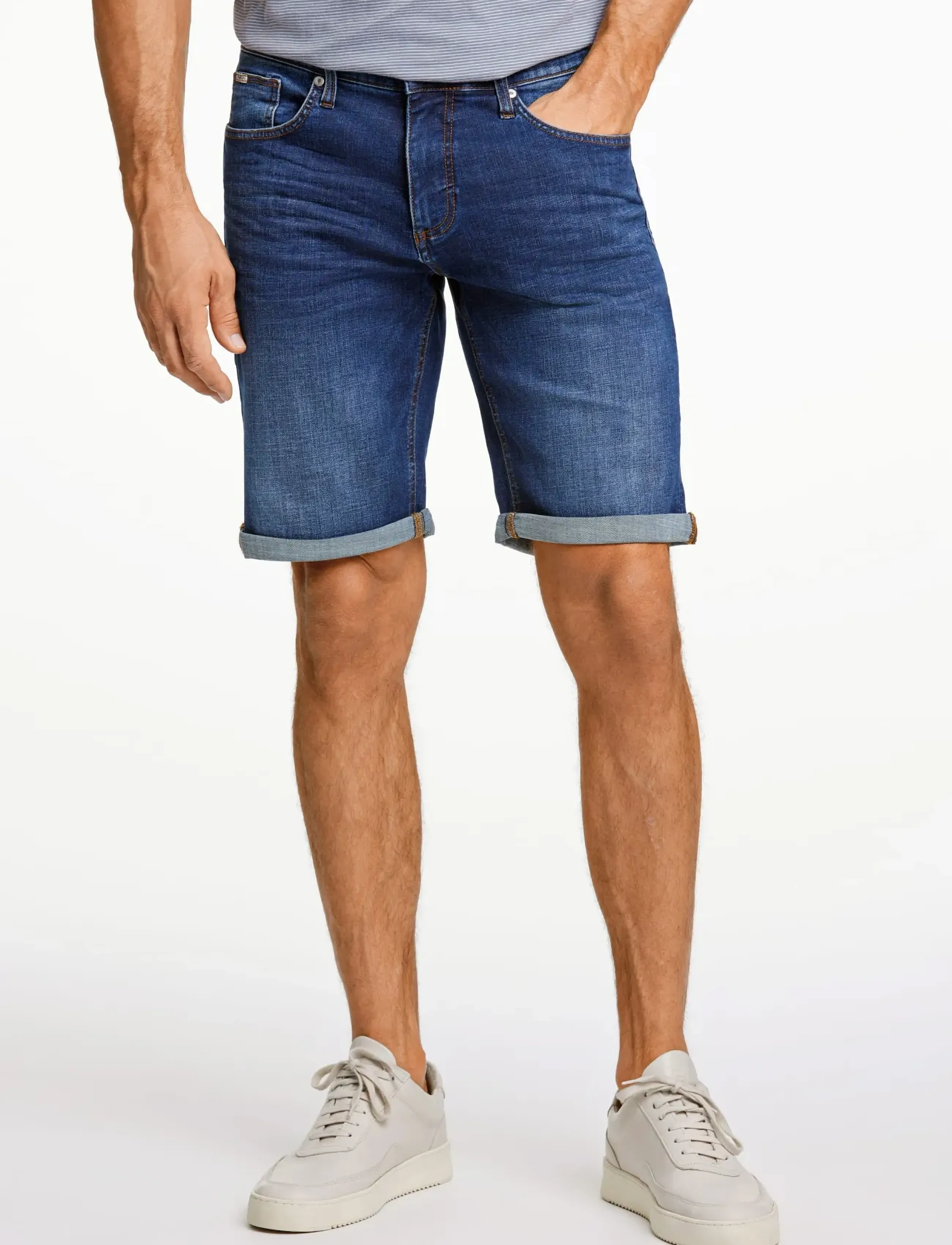 Lindbergh - Superflex denim shorts - denim shorts - heavy blue - 3