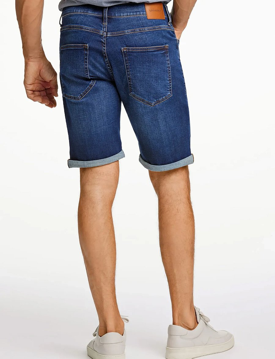 Lindbergh - Superflex denim shorts - jorts - heavy blue - 4