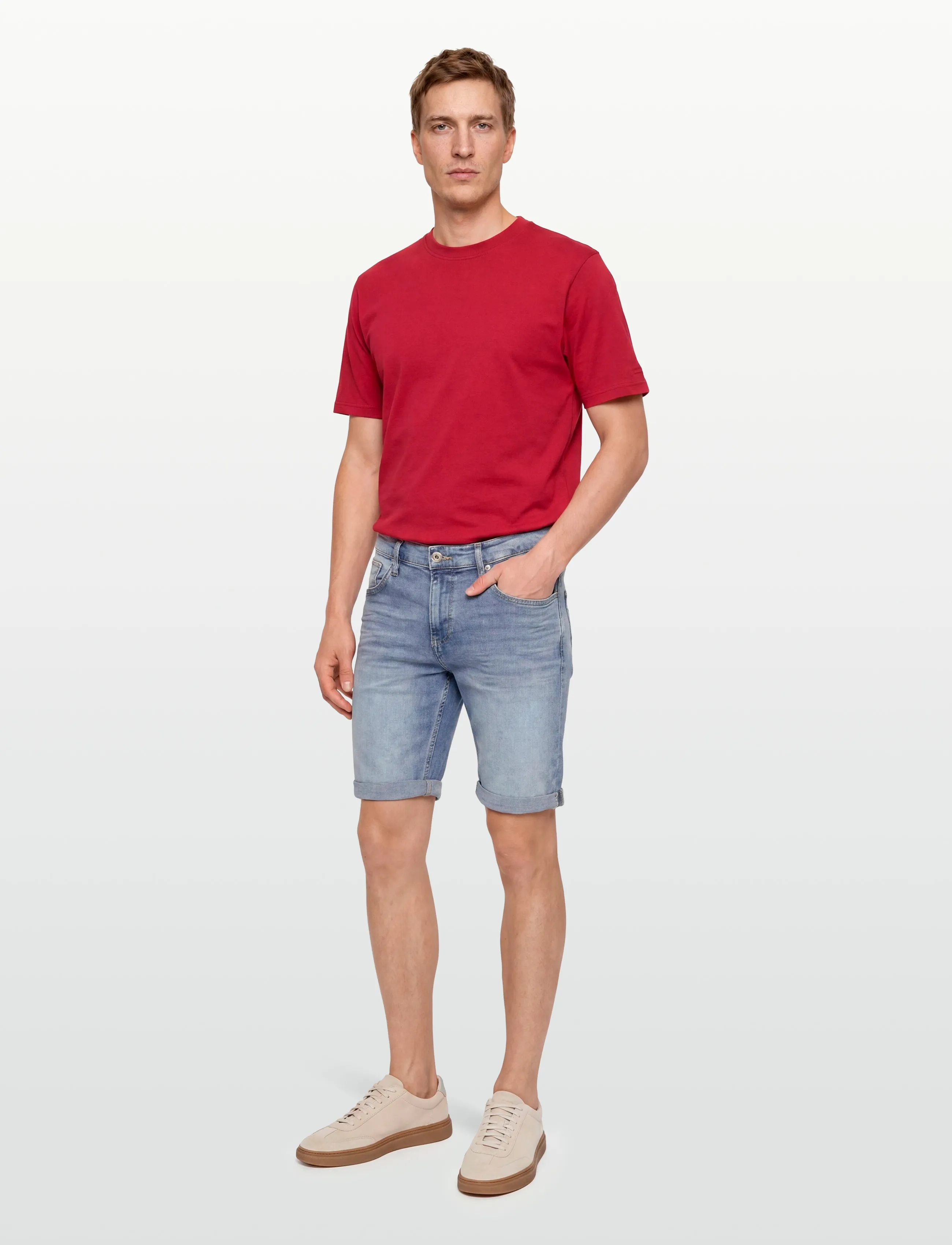 Lindbergh Stretch Denim Shorts, M, Blue, Shorts > Denim Shorts, Herre