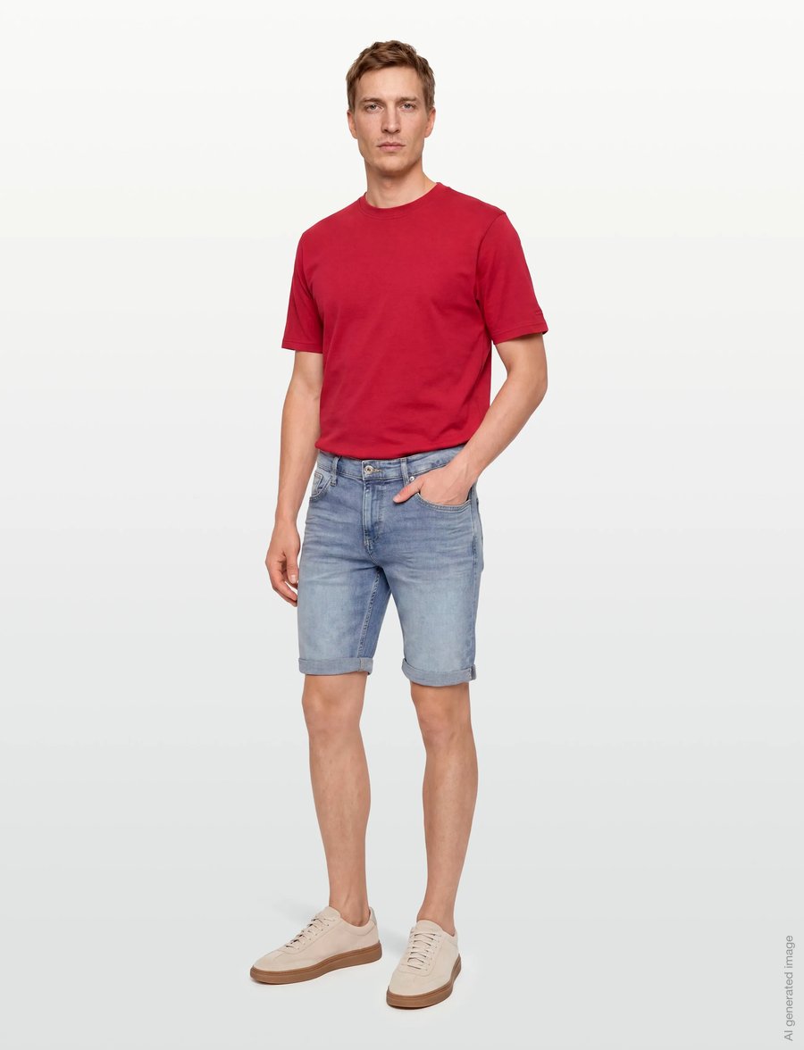 Lindbergh - Stretch denim shorts - jorts - sun bleached blue - 0