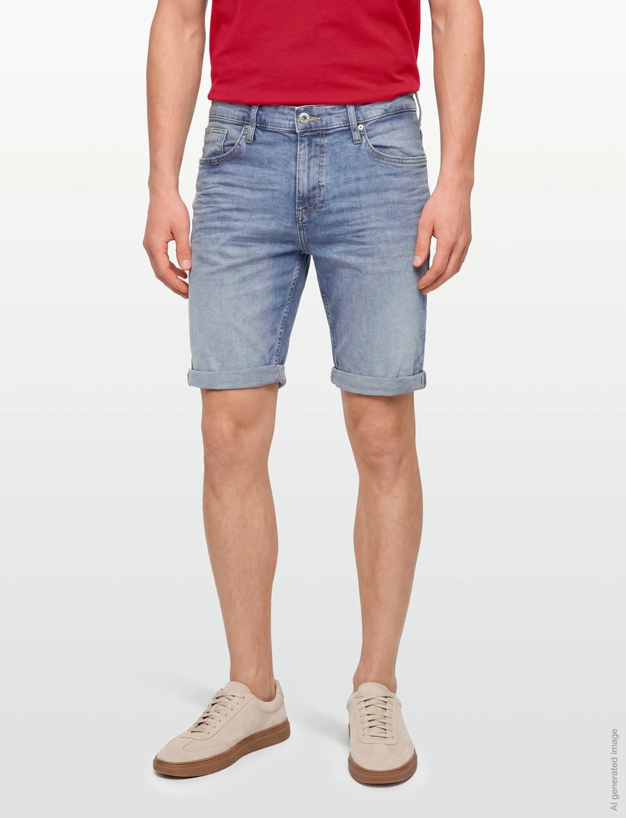 Lindbergh - Stretch denim shorts - jorts - sun bleached blue - 3