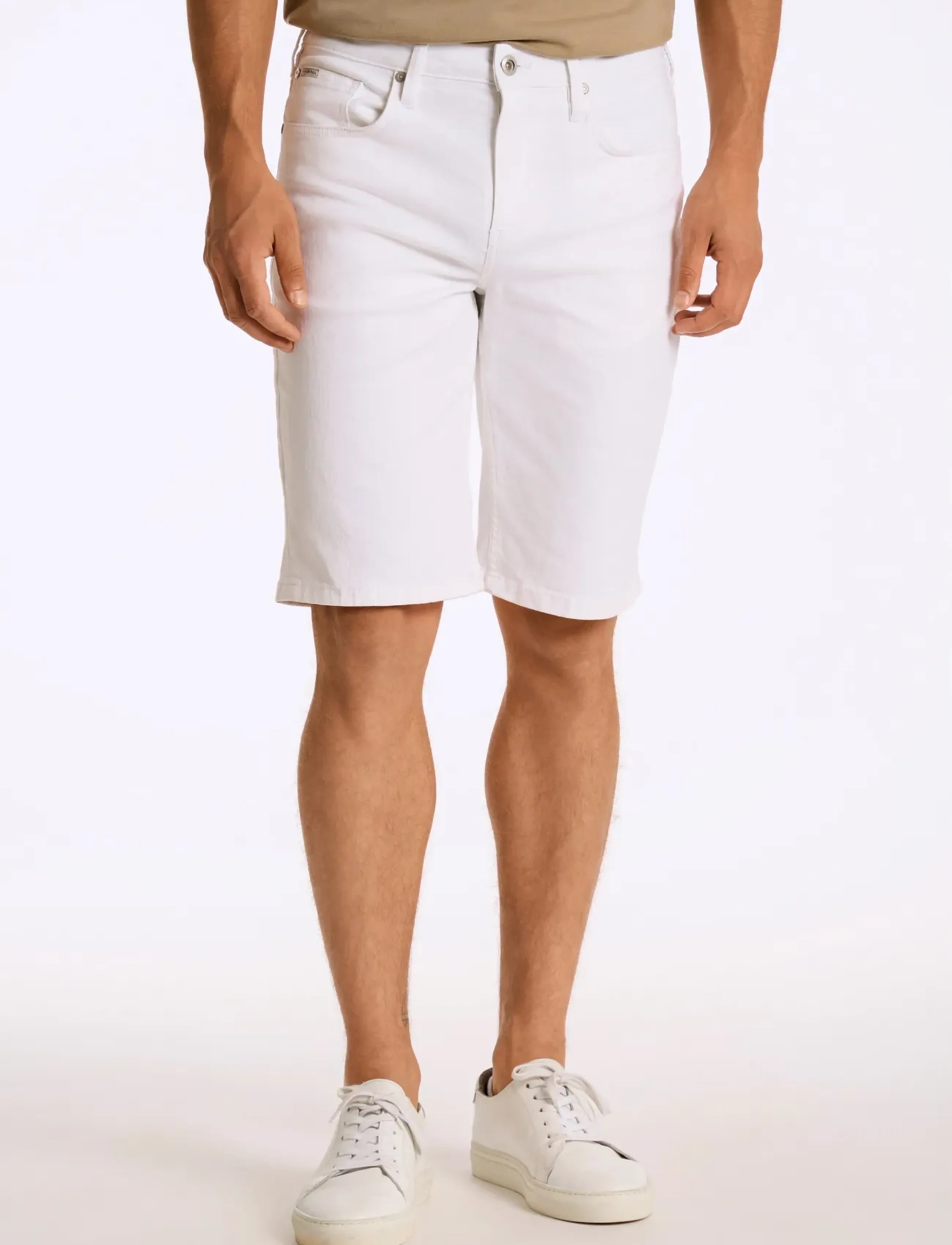 Lindbergh - Stretch denim shorts - heren - white - 3