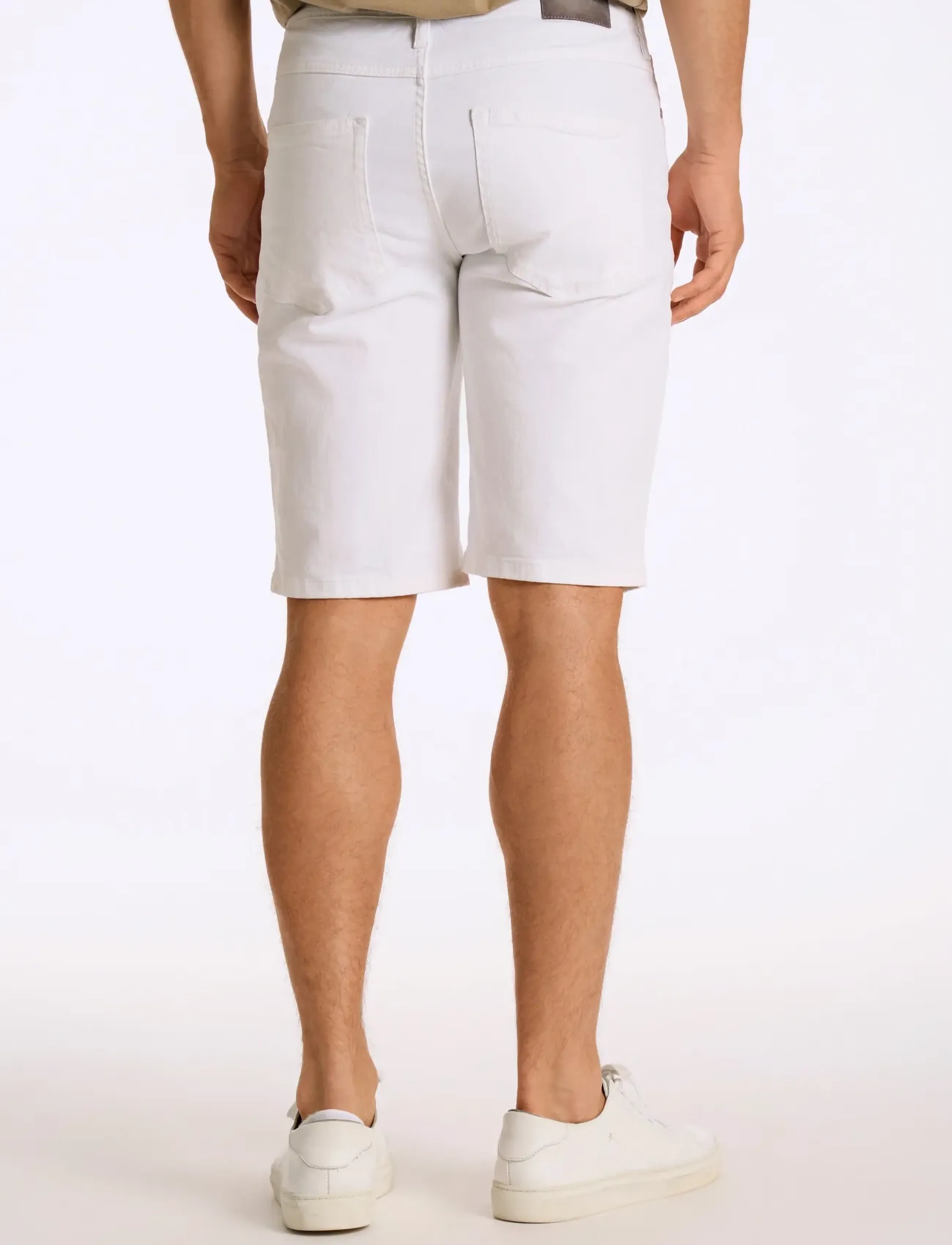 Lindbergh - Stretch denim shorts - heren - white - 4