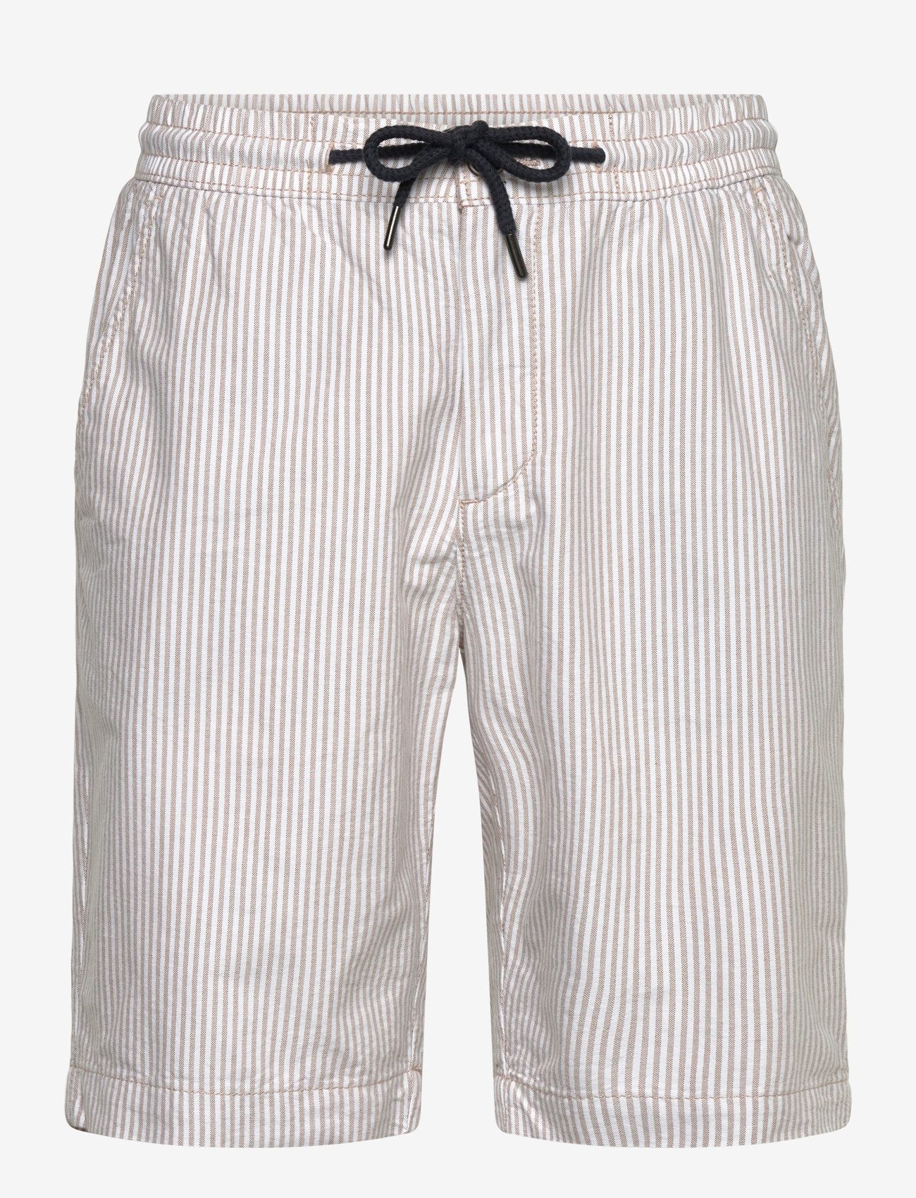 Lindbergh - Oxford drawstring shorts - kasdienio stiliaus šortai - sand stripe - 1