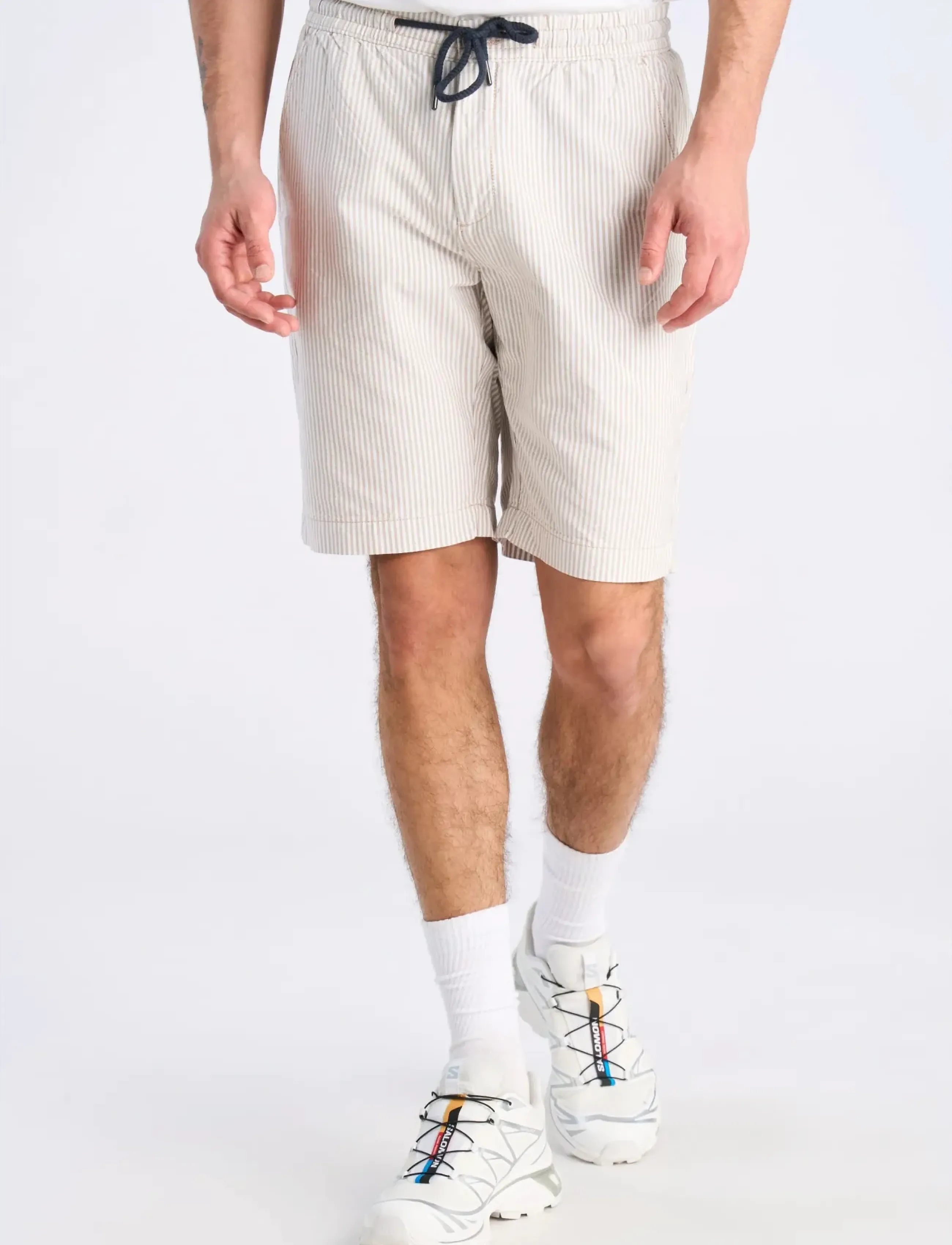Lindbergh - Oxford drawstring shorts - lühikesed vabaajapüksid - sand stripe - 3