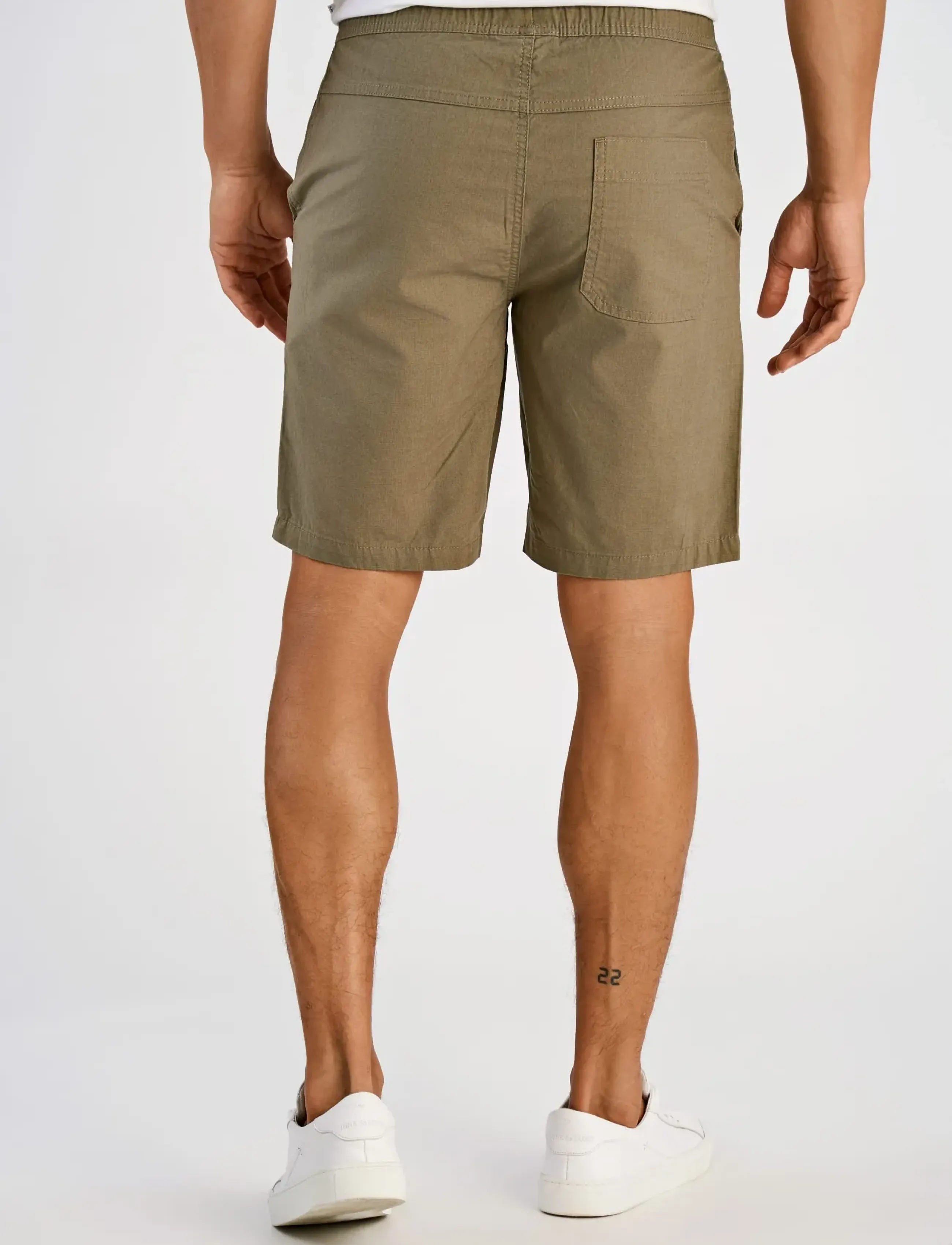 Lindbergh - Elastic waist shorts - laveste priser - army - 4