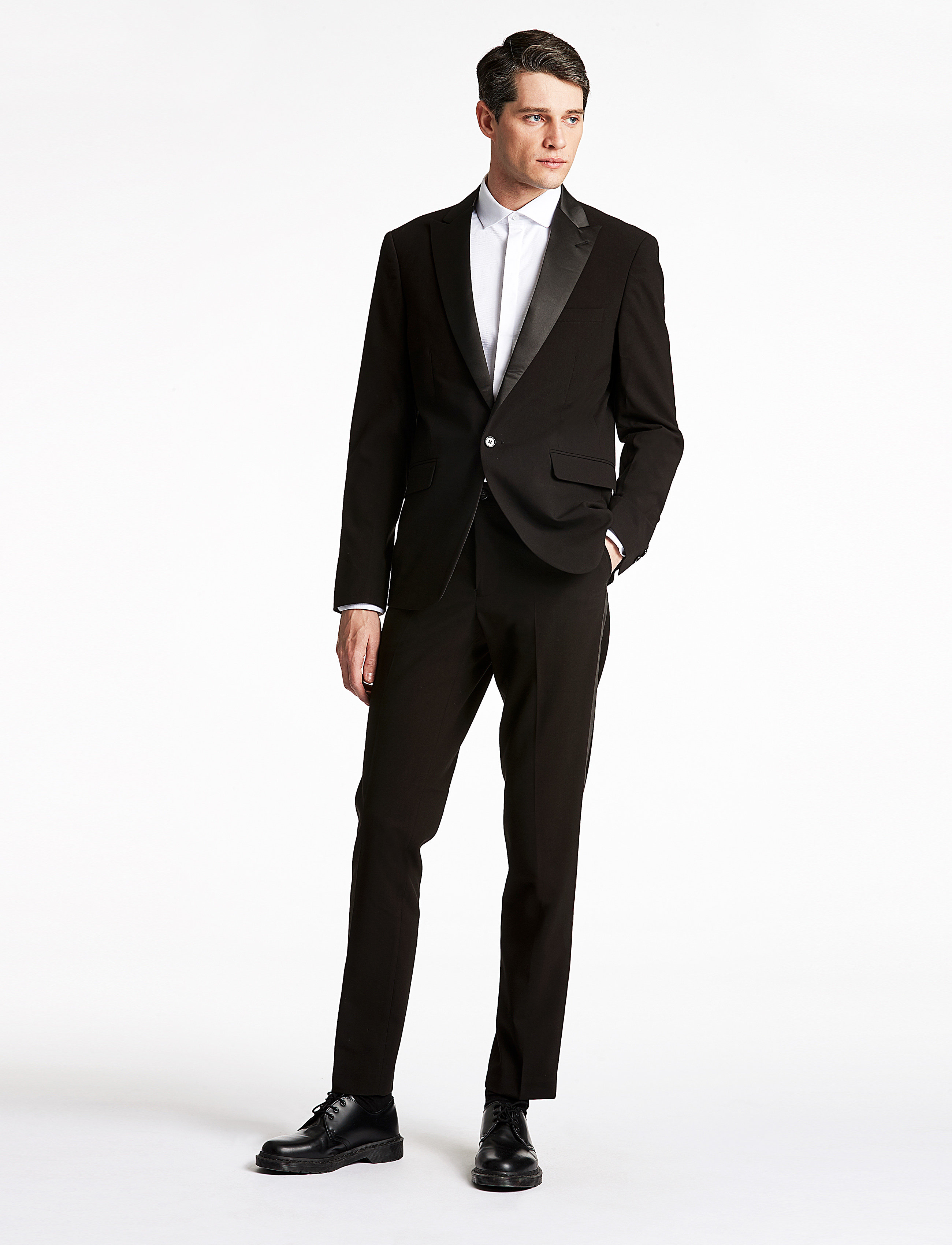 Lindbergh Responsibly stretch tuxedosuit - Danska märken - BLACK / black