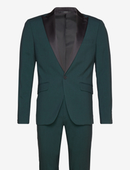 Responsibly made stretch tuxedo sui - BOTTLE GREEN