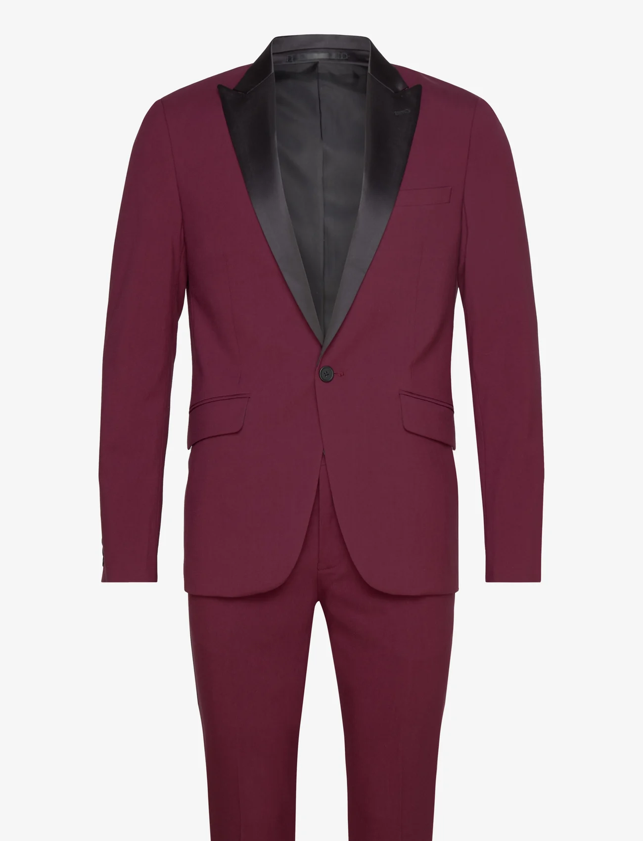 Lindbergh - Responsibly made stretch tuxedo sui - smoking - burgundy - 0