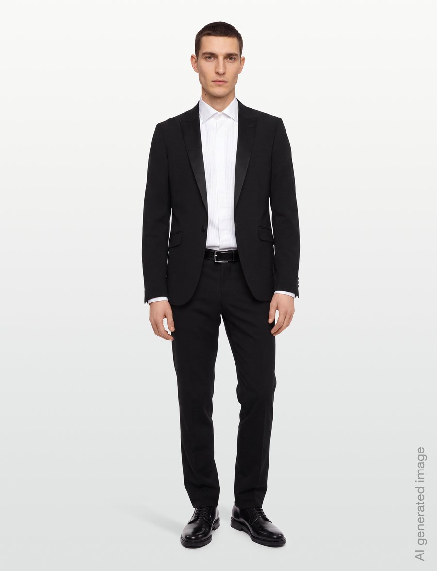 Lindbergh - Stretch tuxedo suit - smokings - jet black - 0