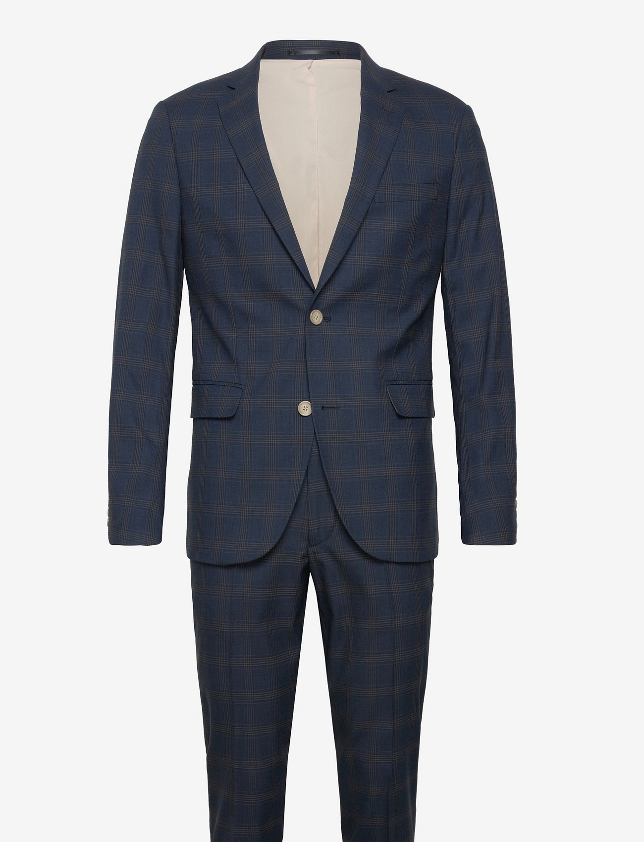 Lindbergh - Checked stretch suit - navy - 0