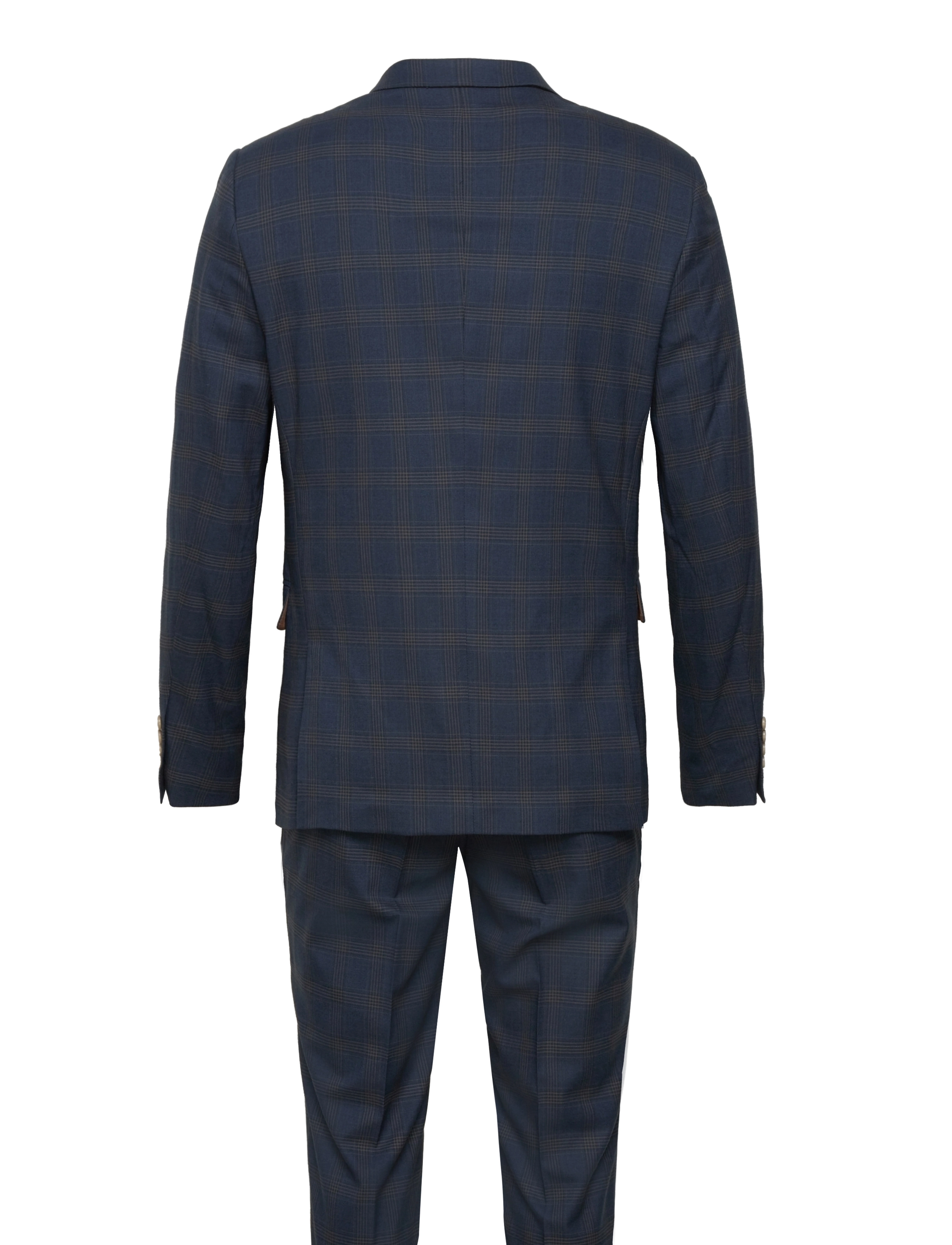 Lindbergh - Checked stretch suit - navy - 1