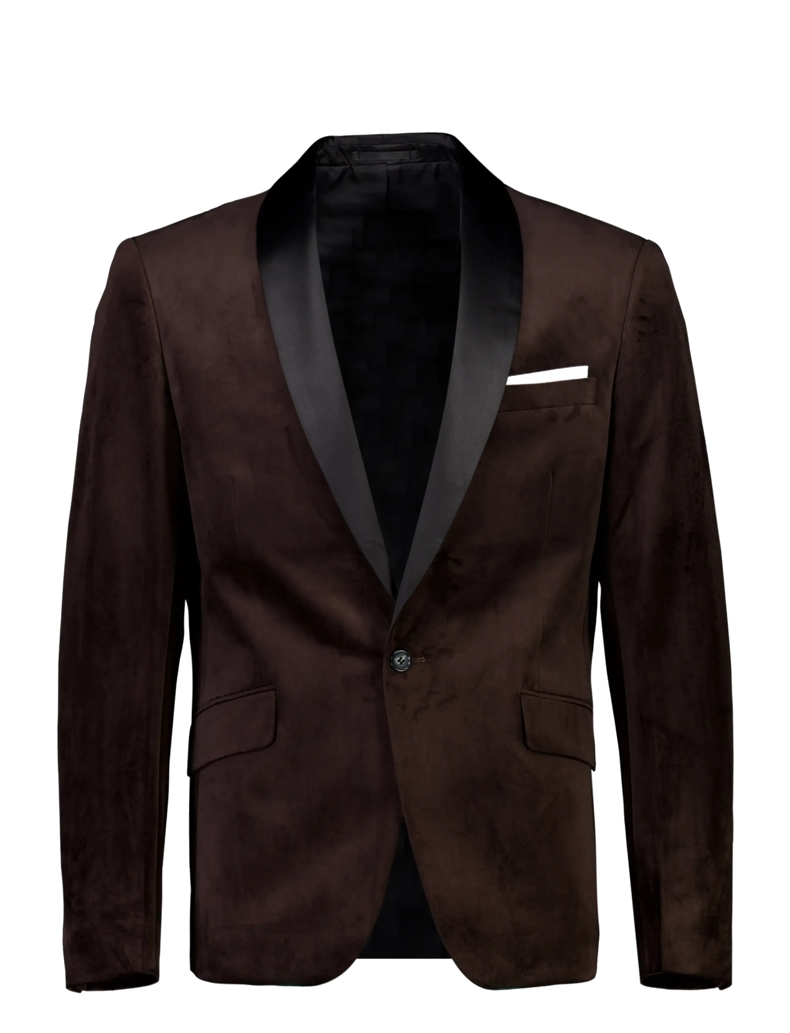 Lindbergh - Velvet tuxedo suit - smokingud - brown - 2