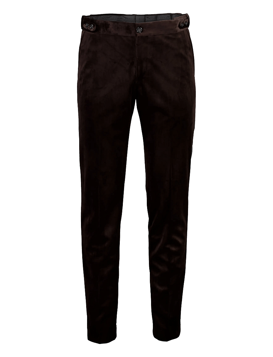 Lindbergh - Velvet tuxedo suit - smokingud - brown - 3