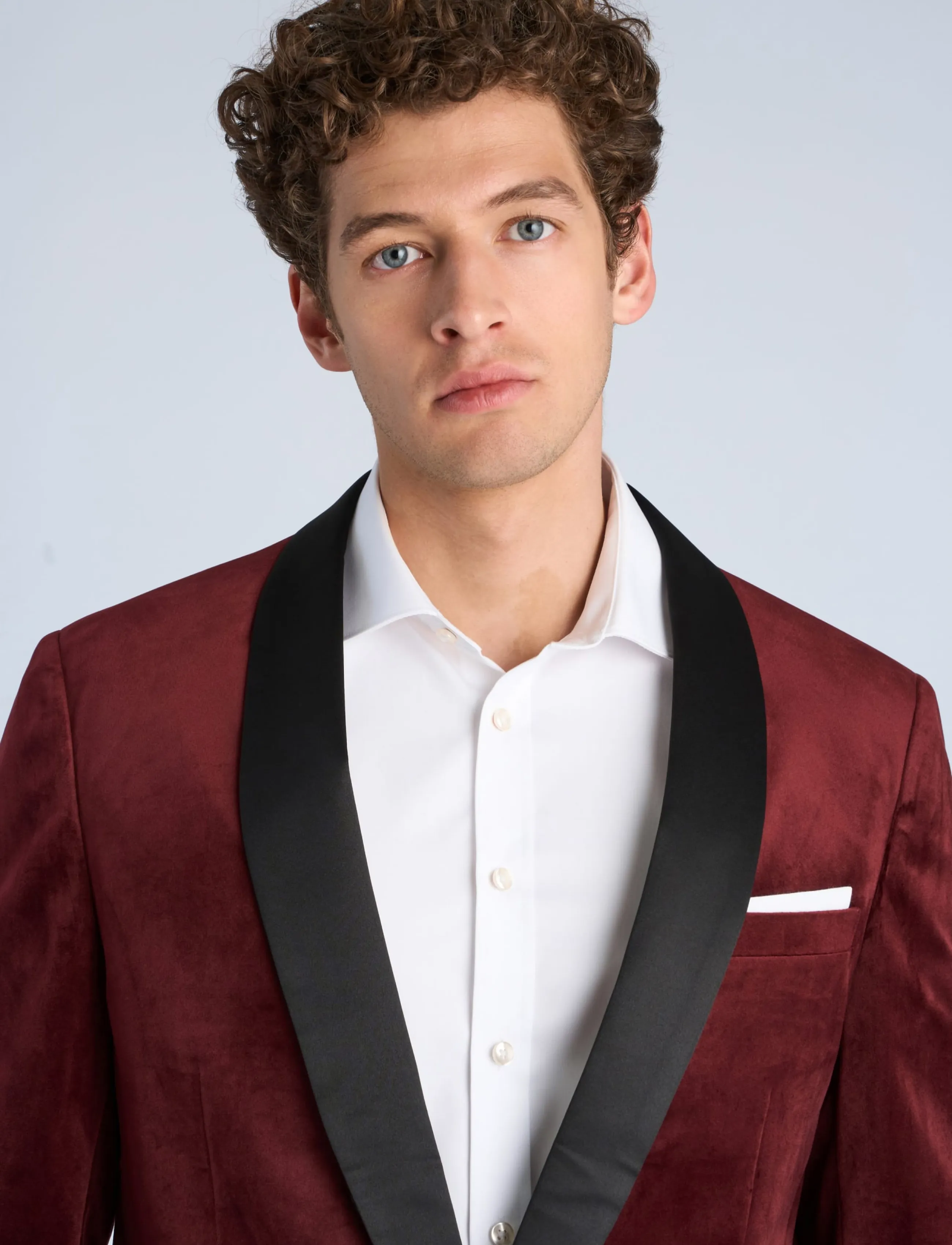 Lindbergh Velvet tuxedo suit - Tänavastiil - BURGUNDY / burgundy
