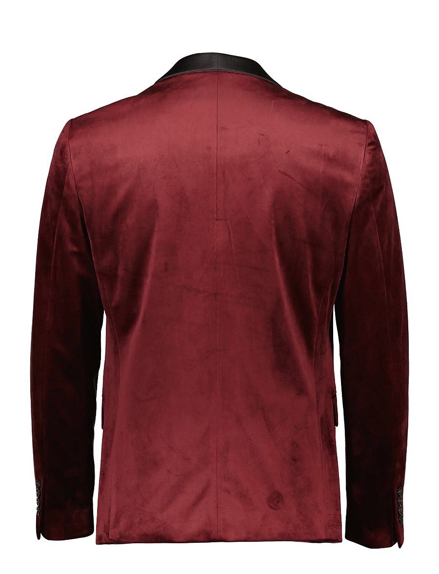 Lindbergh - Velvet tuxedo suit - smokingud - burgundy - 4