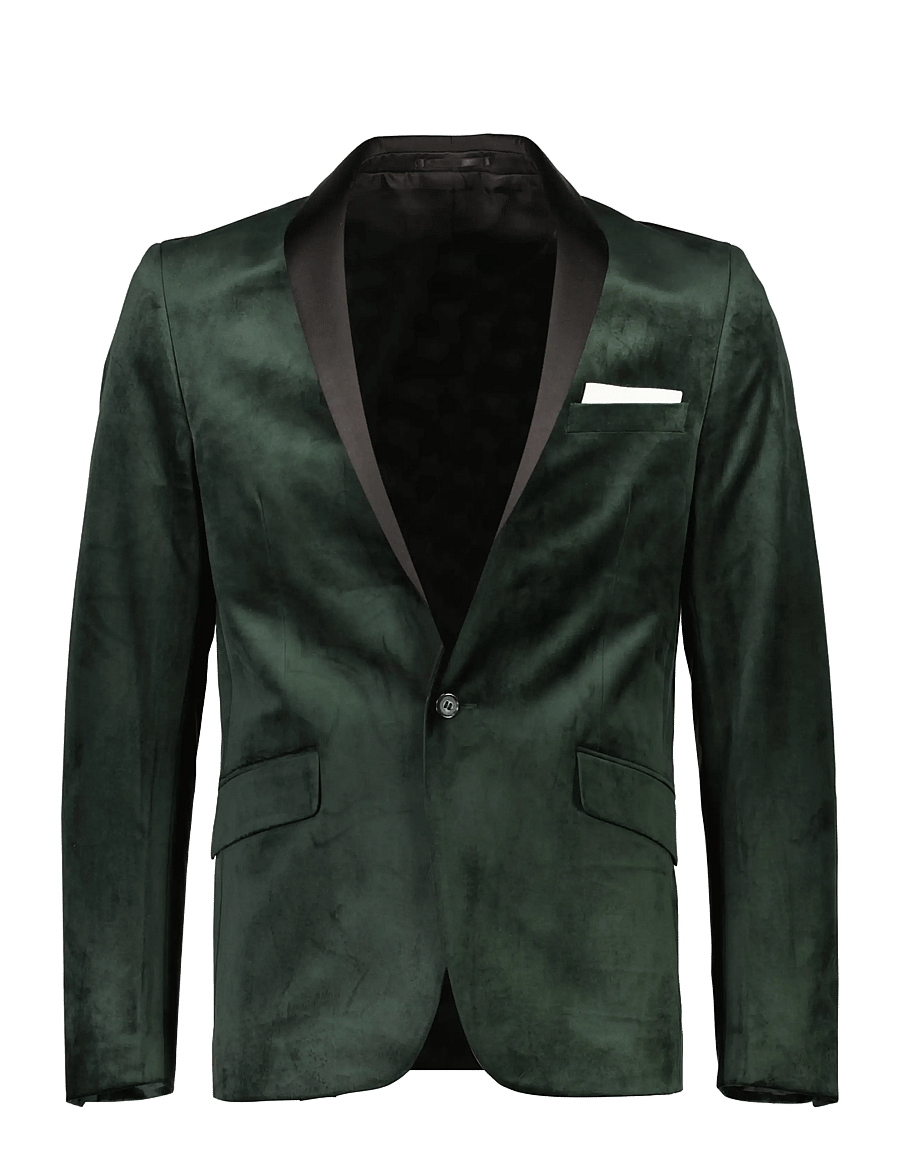 Lindbergh - Velvet tuxedo suit - smokingud - dk green - 3