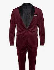 Lindbergh - Velvet tuxedo suit - dobbeltkneppede dresser - burgundy - 0