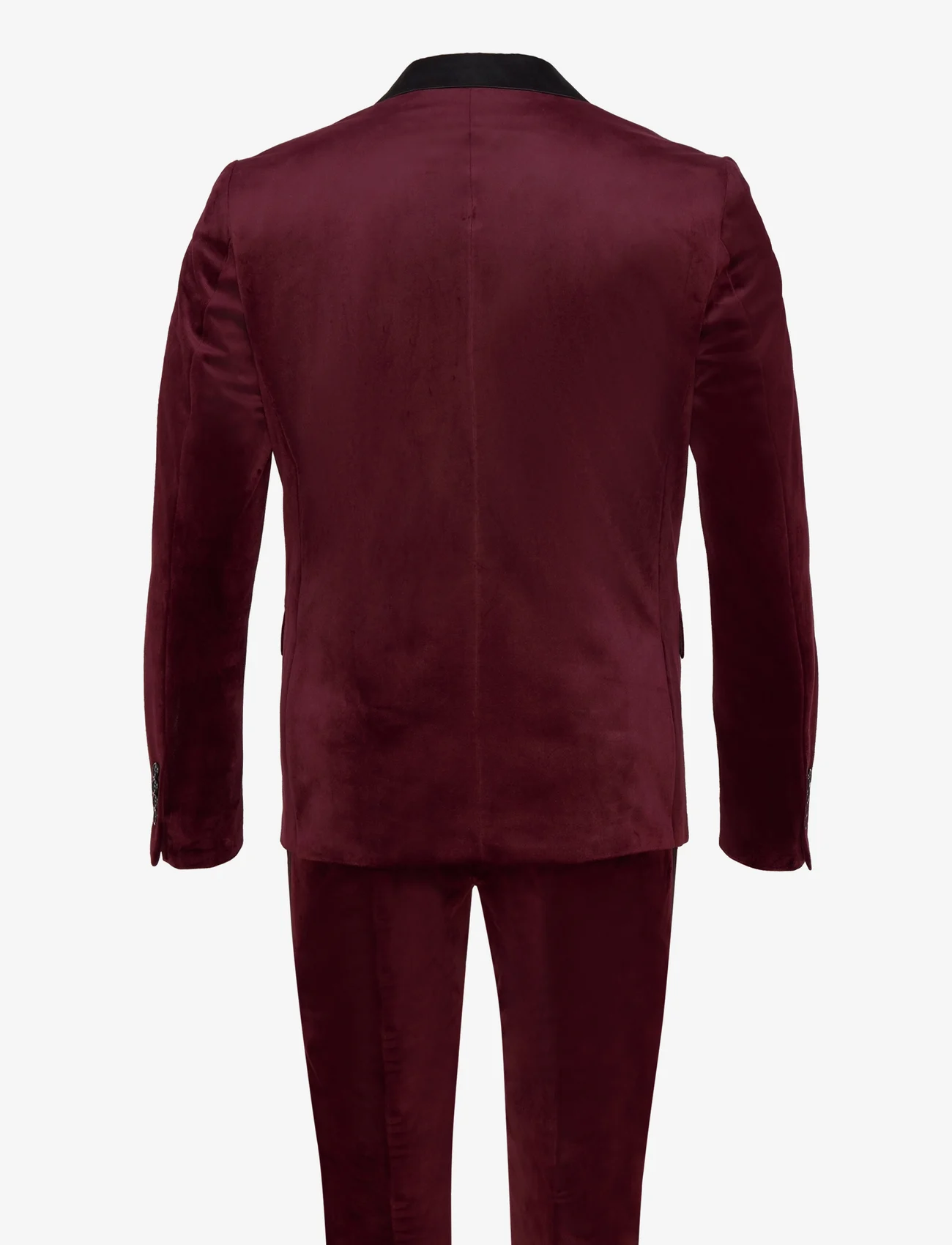Lindbergh - Velvet tuxedo suit - dobbeltradede jakkesæt - burgundy - 1