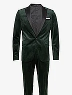 Velvet tuxedo suit - DK GREEN