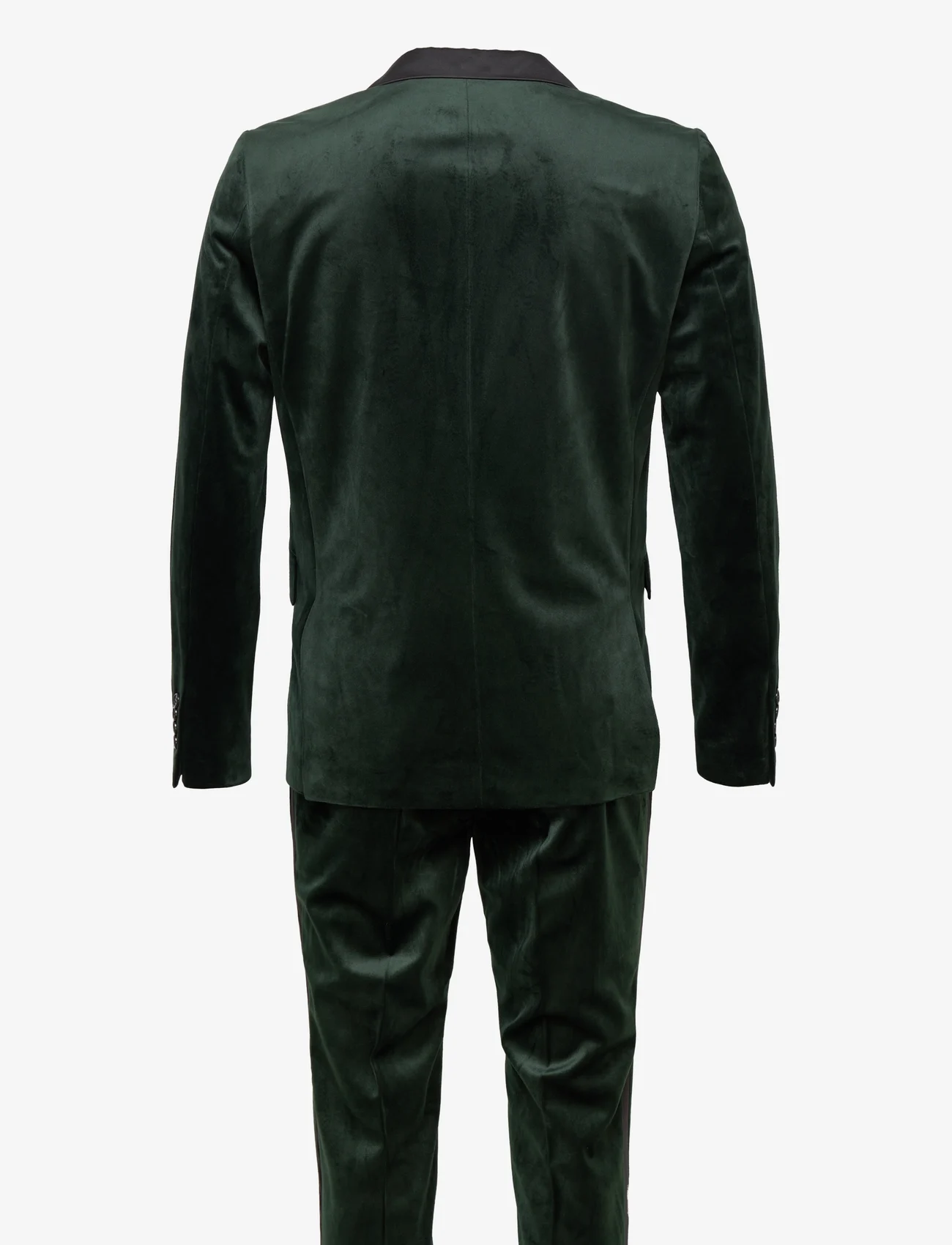 Lindbergh - Velvet tuxedo suit - dobbeltradede jakkesæt - dk green - 1