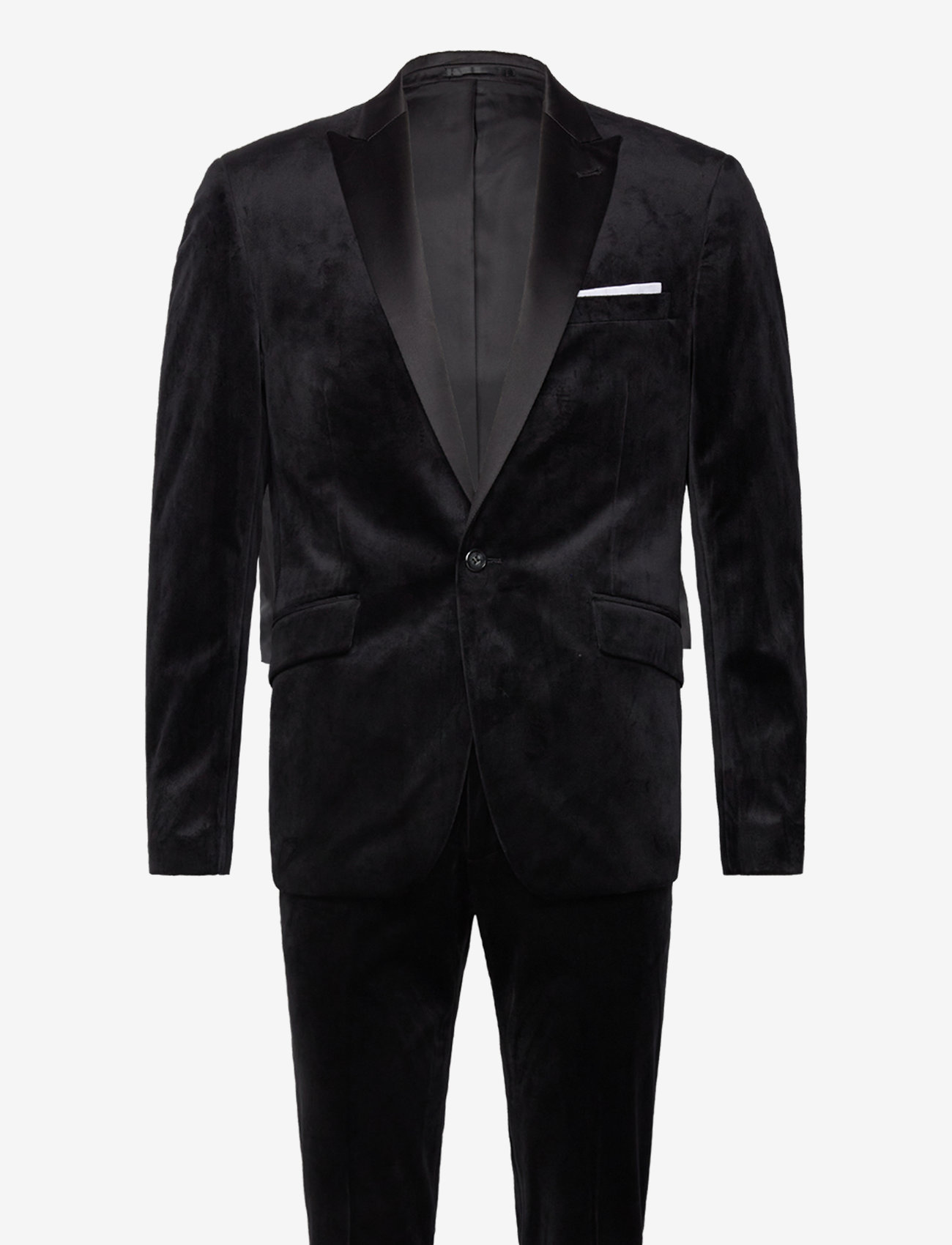 Lindbergh - Velvet tuxedo suit - black - 0