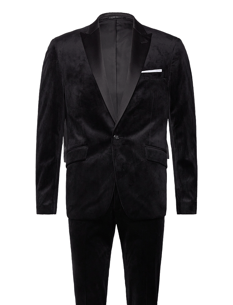 Lindbergh - Velvet tuxedo suit - black - 0