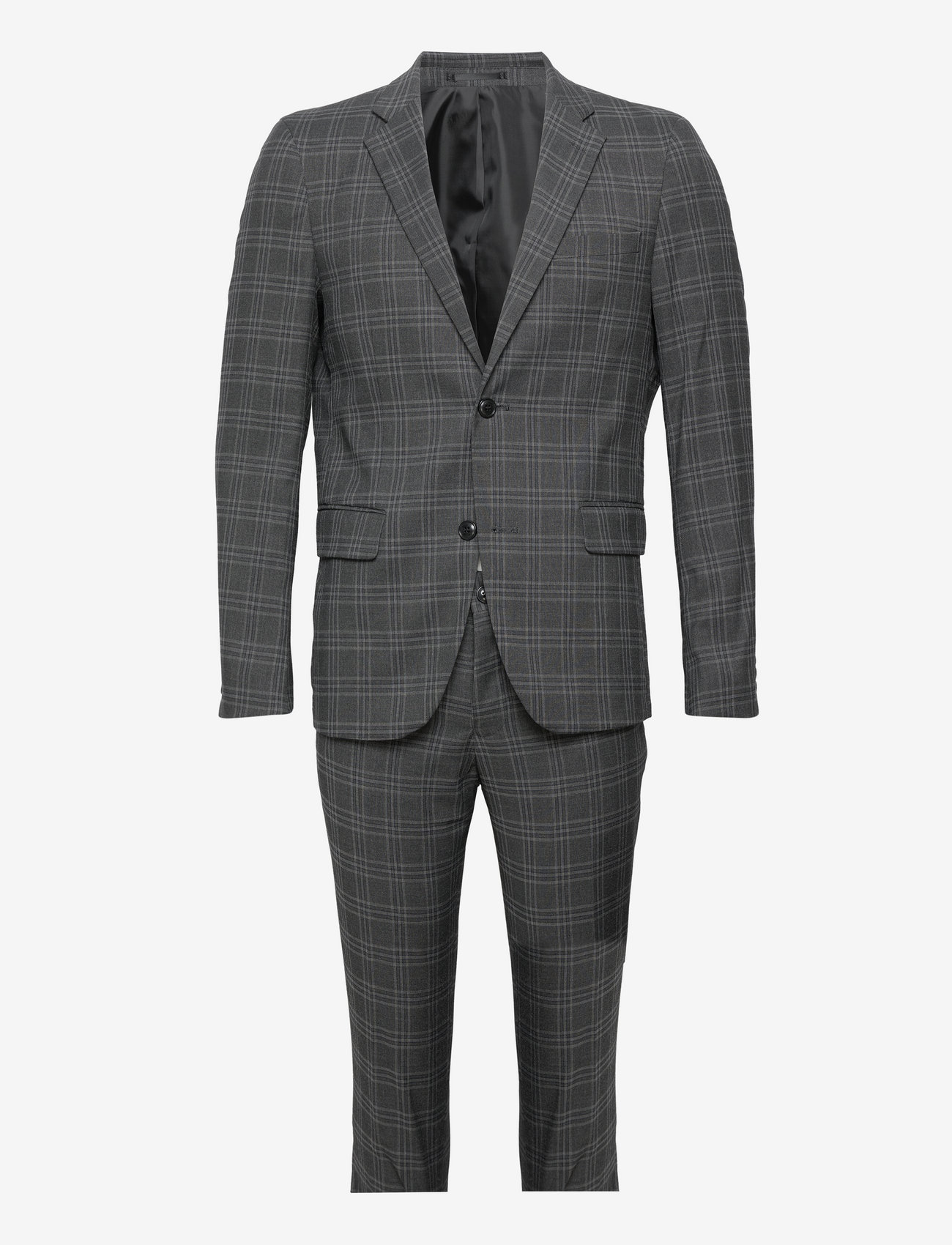 Lindbergh - Checked suit - dobbeltradede jakkesæt - grey - 0