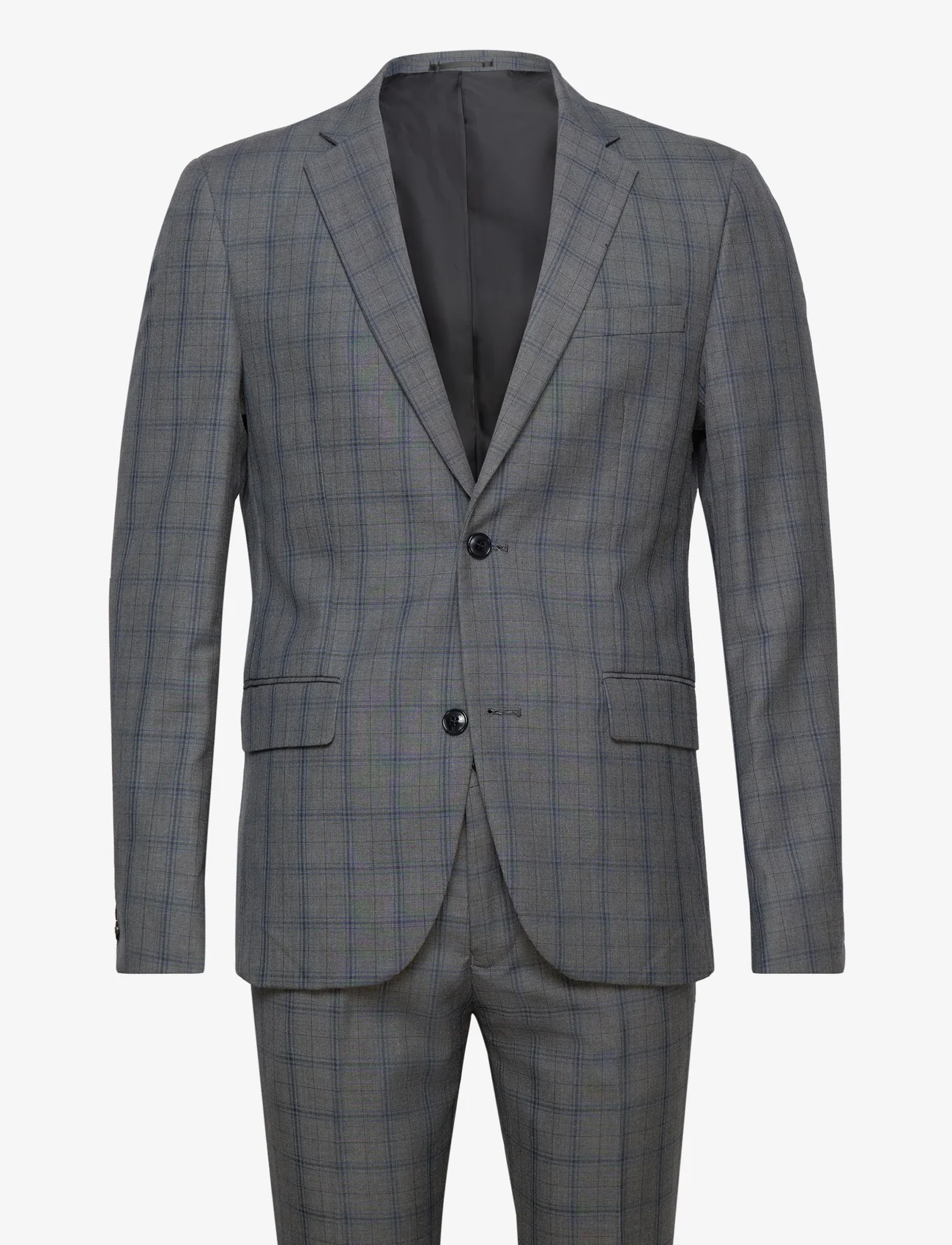 Lindbergh - Checked suit - Žaketes ar divrindu pogājumu - grey - 0