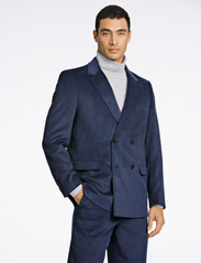 Lindbergh - Fine corduroy superflex DBsuit - double breasted suits - navy - 5