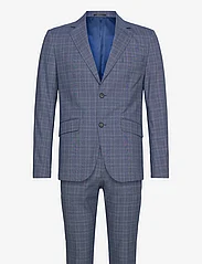 Lindbergh - Checked stretch suit - kostuums met dubbele knopen - blue - 0