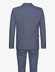 Lindbergh - Checked stretch suit - zweireiher anzüge - blue - 1