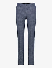 Lindbergh - Checked stretch suit - double breasted suits - blue - 2