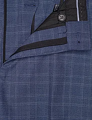 Lindbergh - Checked stretch suit - double breasted suits - blue - 11